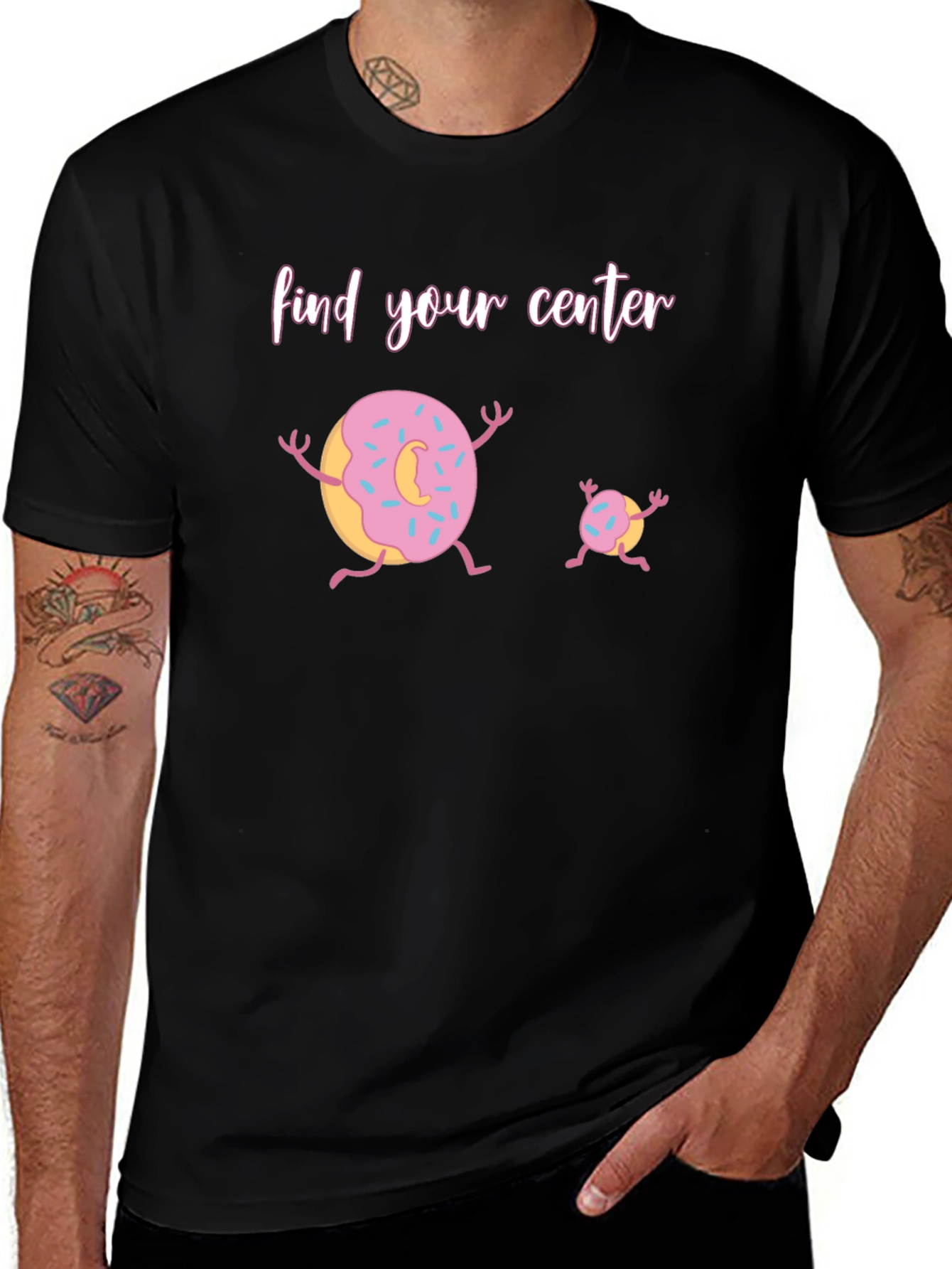 Variant 16 of Find Your Center Donut Graphic T-Shirt