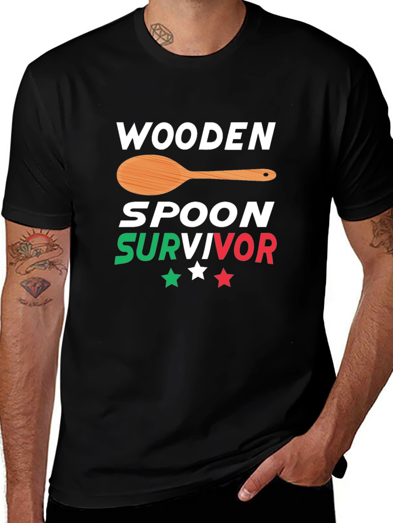 Variant 28 of Wooden Spoon Survivor T-Shirt