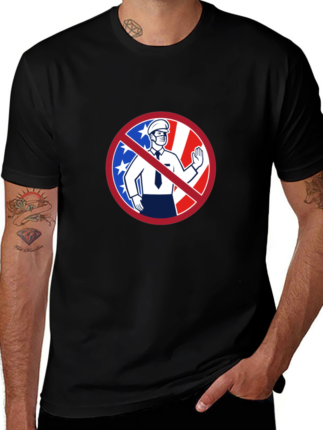 Variant 19 of No Masks T-Shirt Freedom Protest
