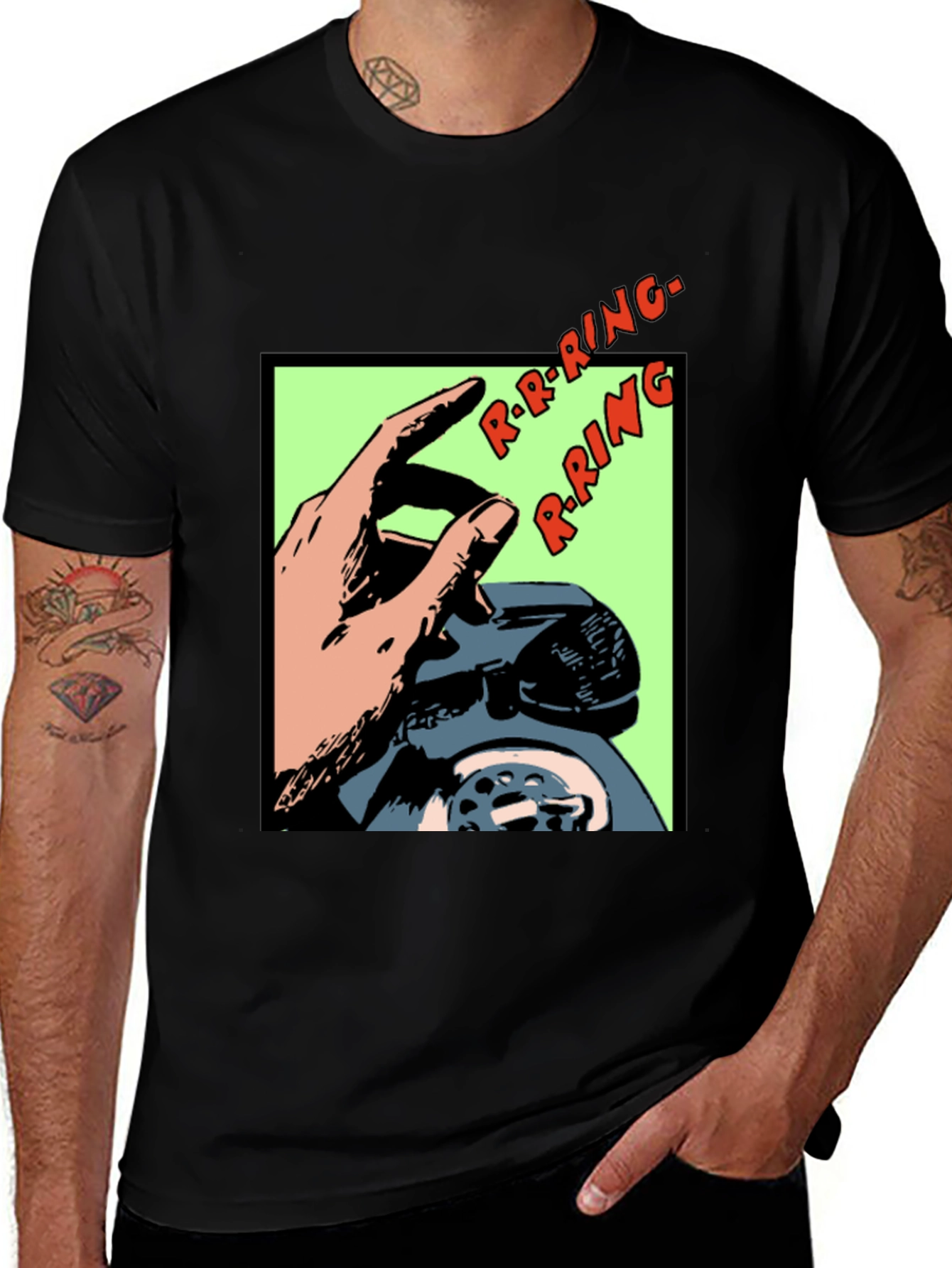 Variant 25 of Retro Ringing Phone Graphic T-Shirt