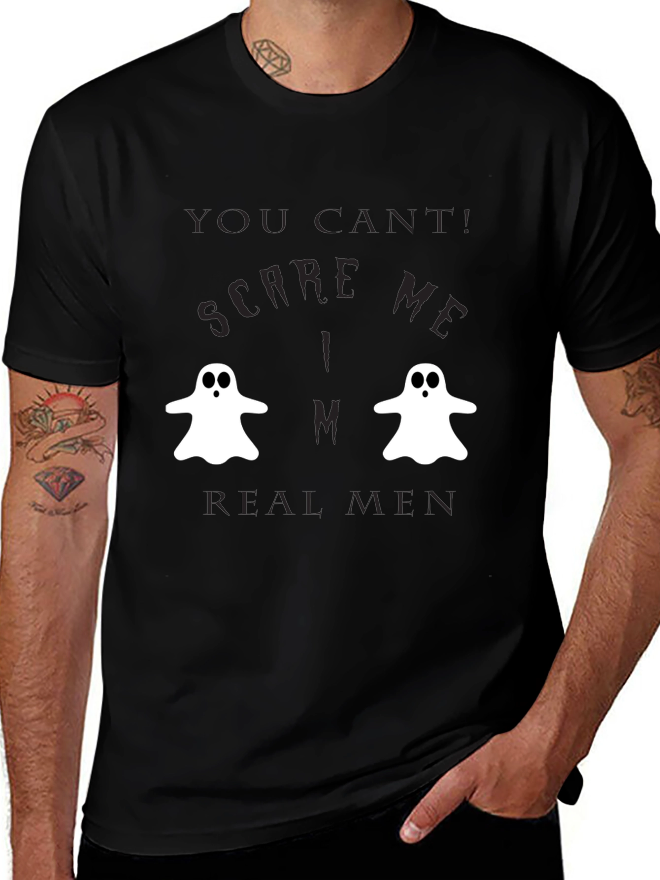 Variant 17 of You Can't Scare Me I Have Real Men Ghost Graphic Tee