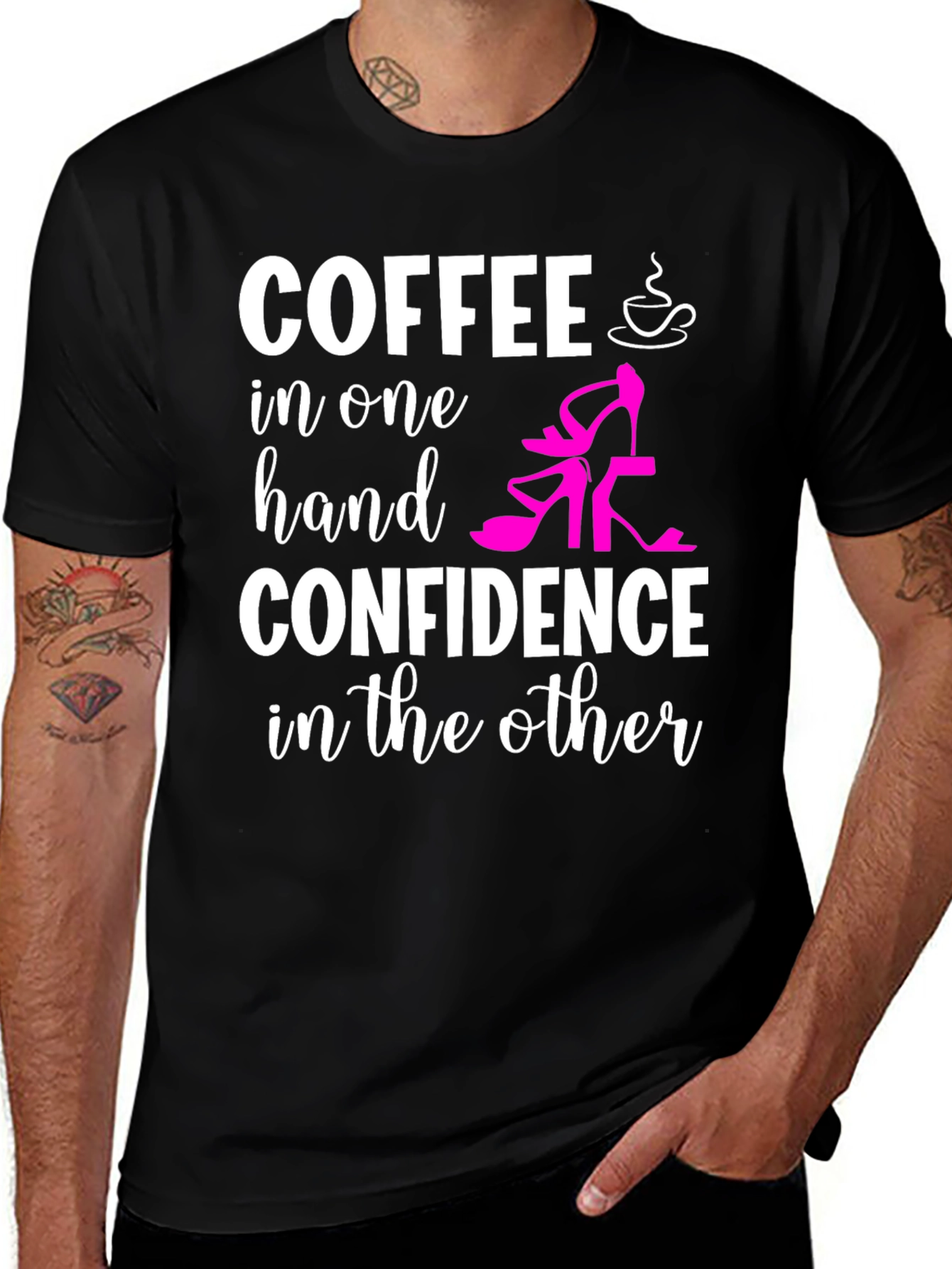 Coffee & Confidence Graphic T-Shirt