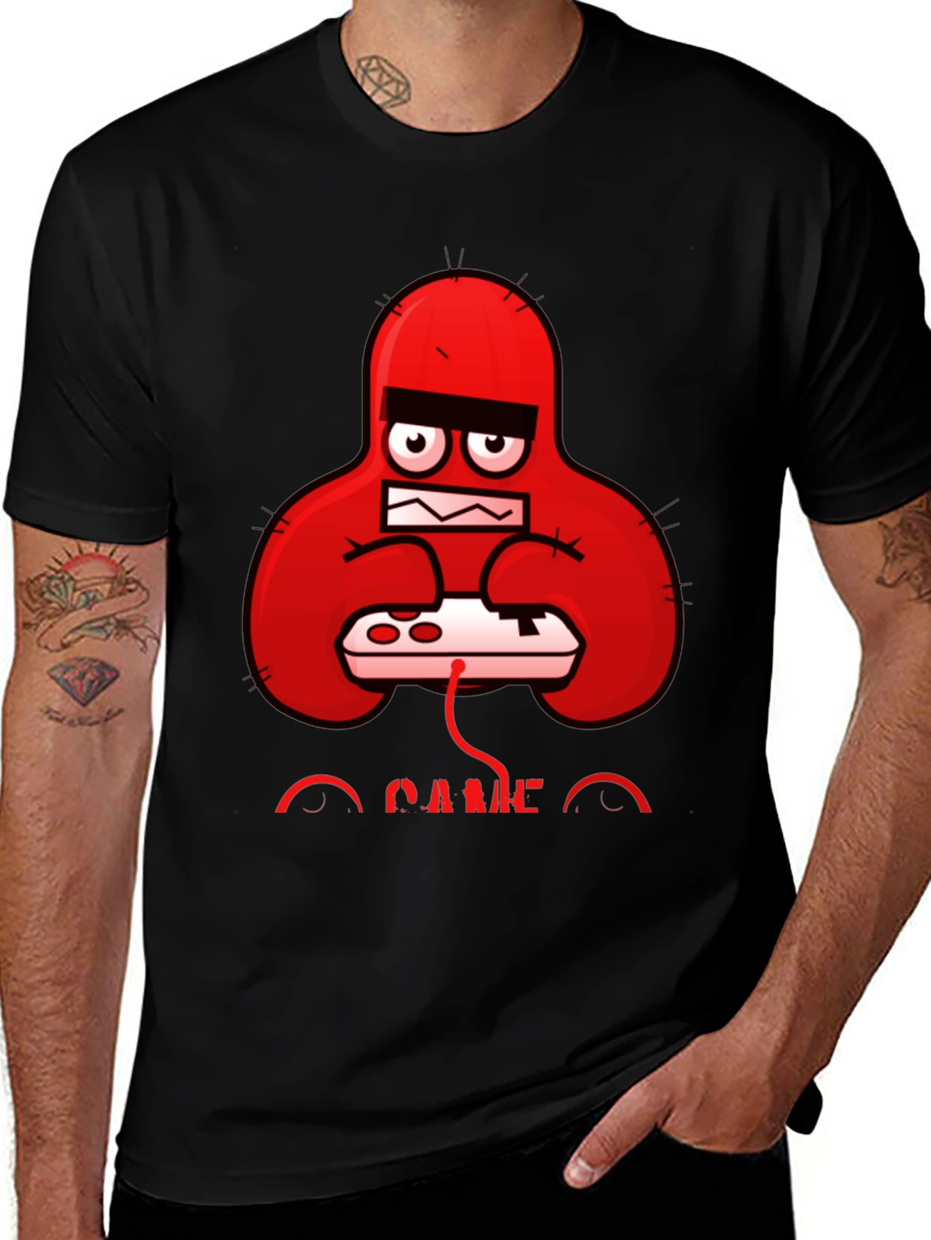 Variant 2 of Gamer T-Shirt - Red Game Character