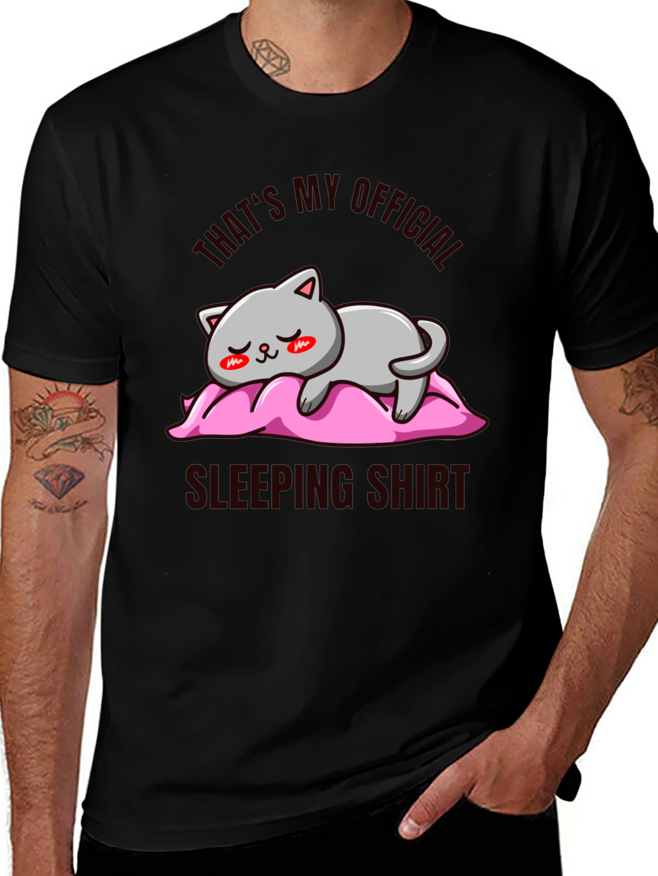 Variant 7 of Cute Cat Sleeping Shirt - Official Sleeping Shirt