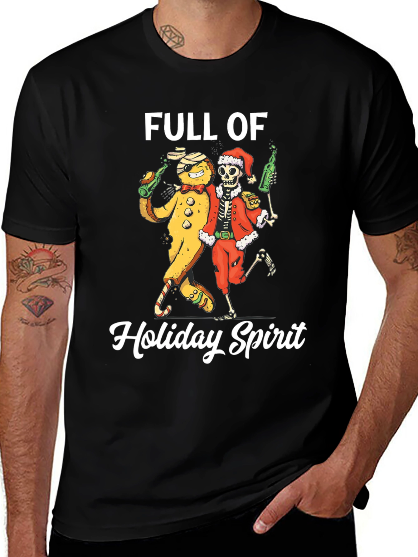 Full Of Holiday Spirit Funny Graphic Tee