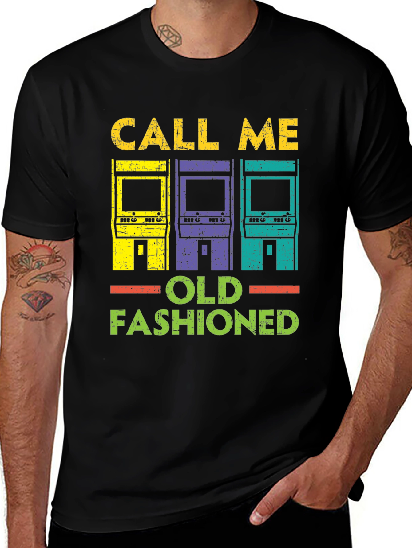 Variant 5 of Retro Arcade Gamer T-Shirt - Call Me Old Fashioned