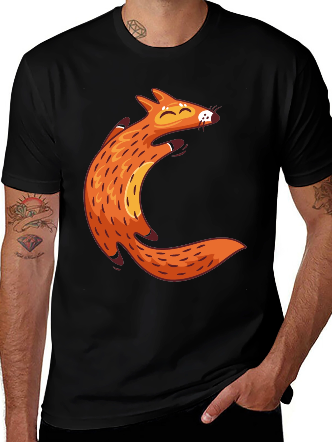 Variant 24 of Playful Fox Graphic Tee - Stylish & Unique!