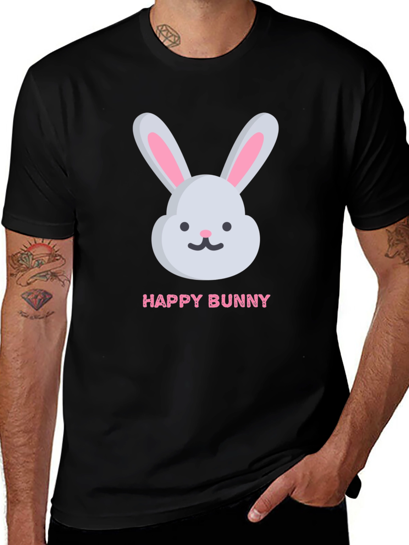 Variant 22 of Happy Bunny Graphic T-Shirt - Cute Easter Tee