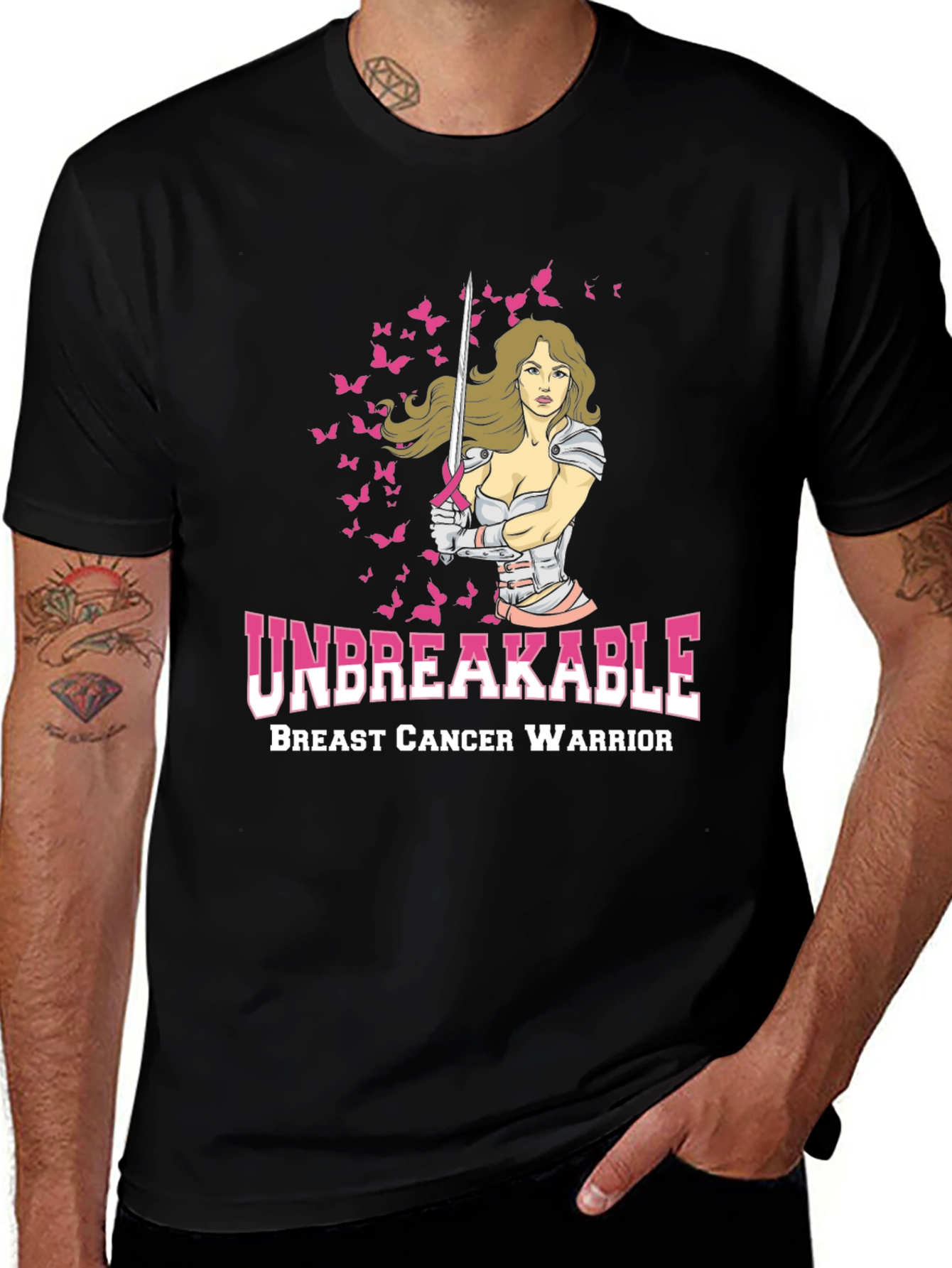 Variant 6 of Unbreakable Breast Cancer Warrior T-Shirt