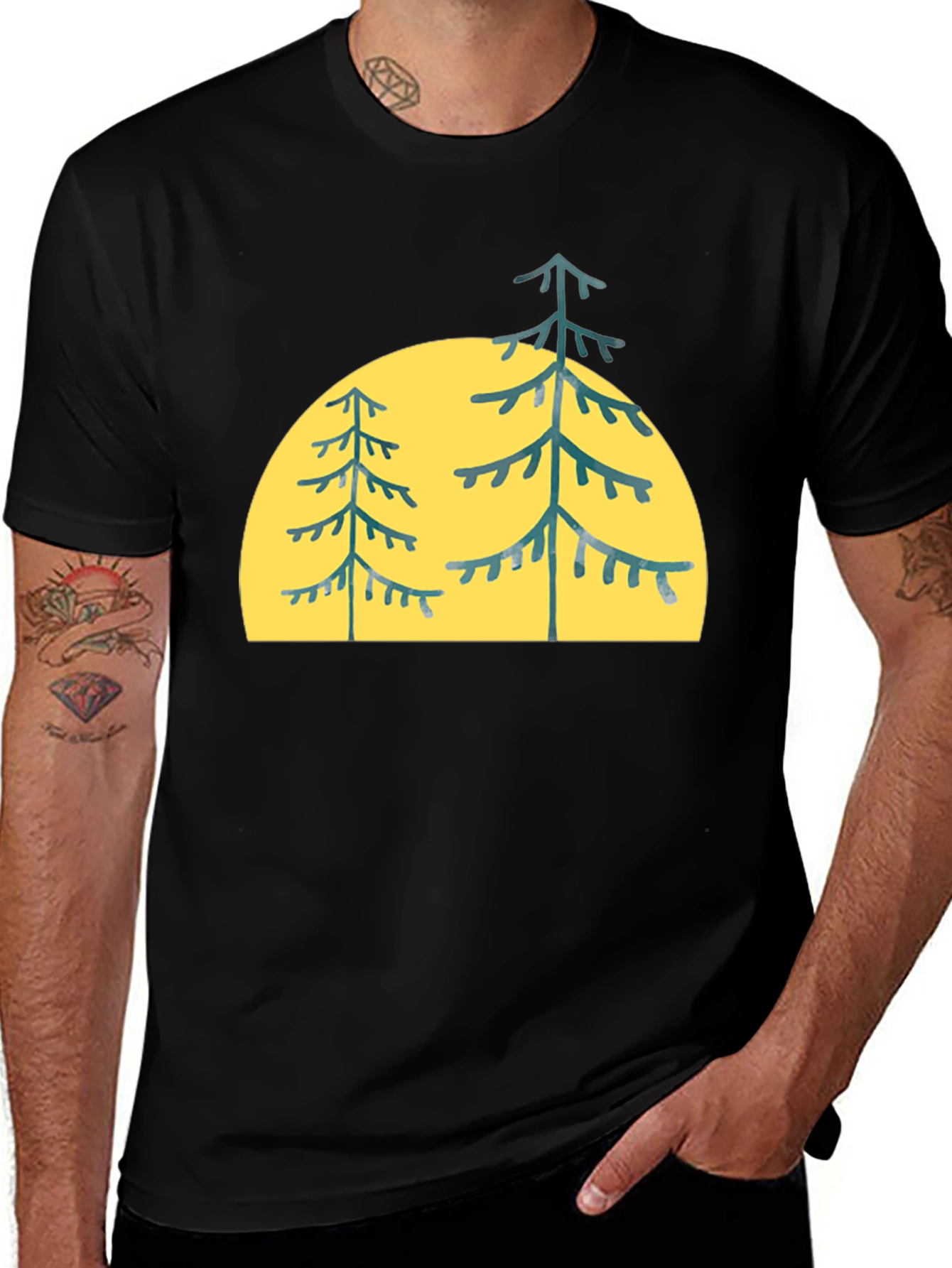 Variant 8 of Pine Tree Graphic Tee - Nature Inspired Style