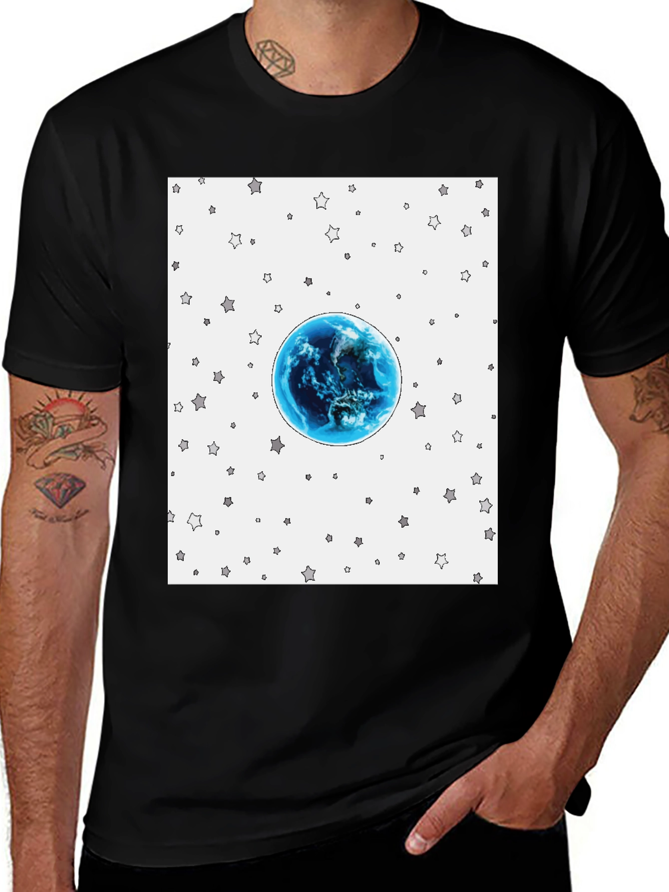 Variant 6 of Earth & Stars Graphic T-Shirt