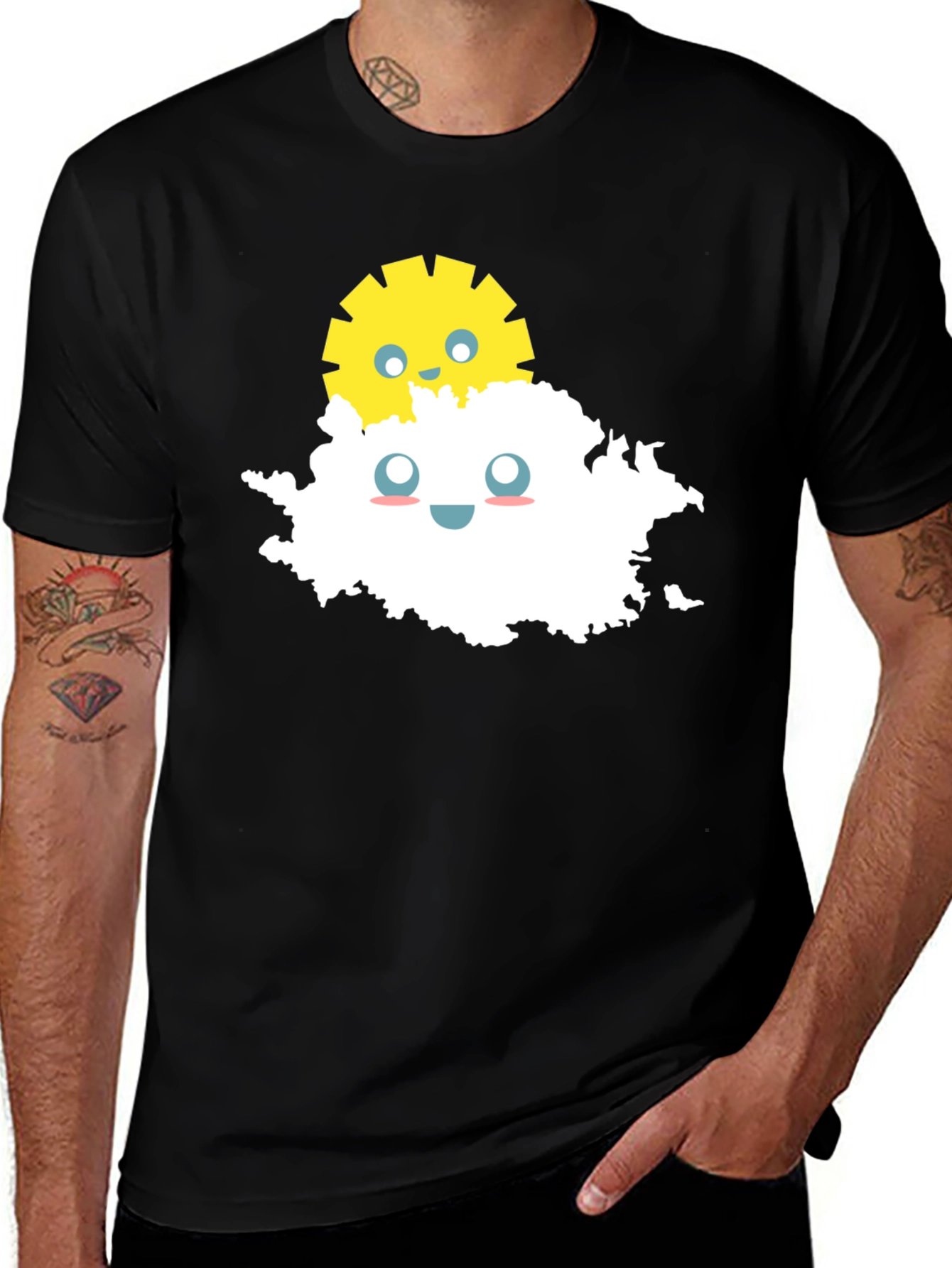 Variant 8 of Cute Sun and Cloud Graphic T-Shirt