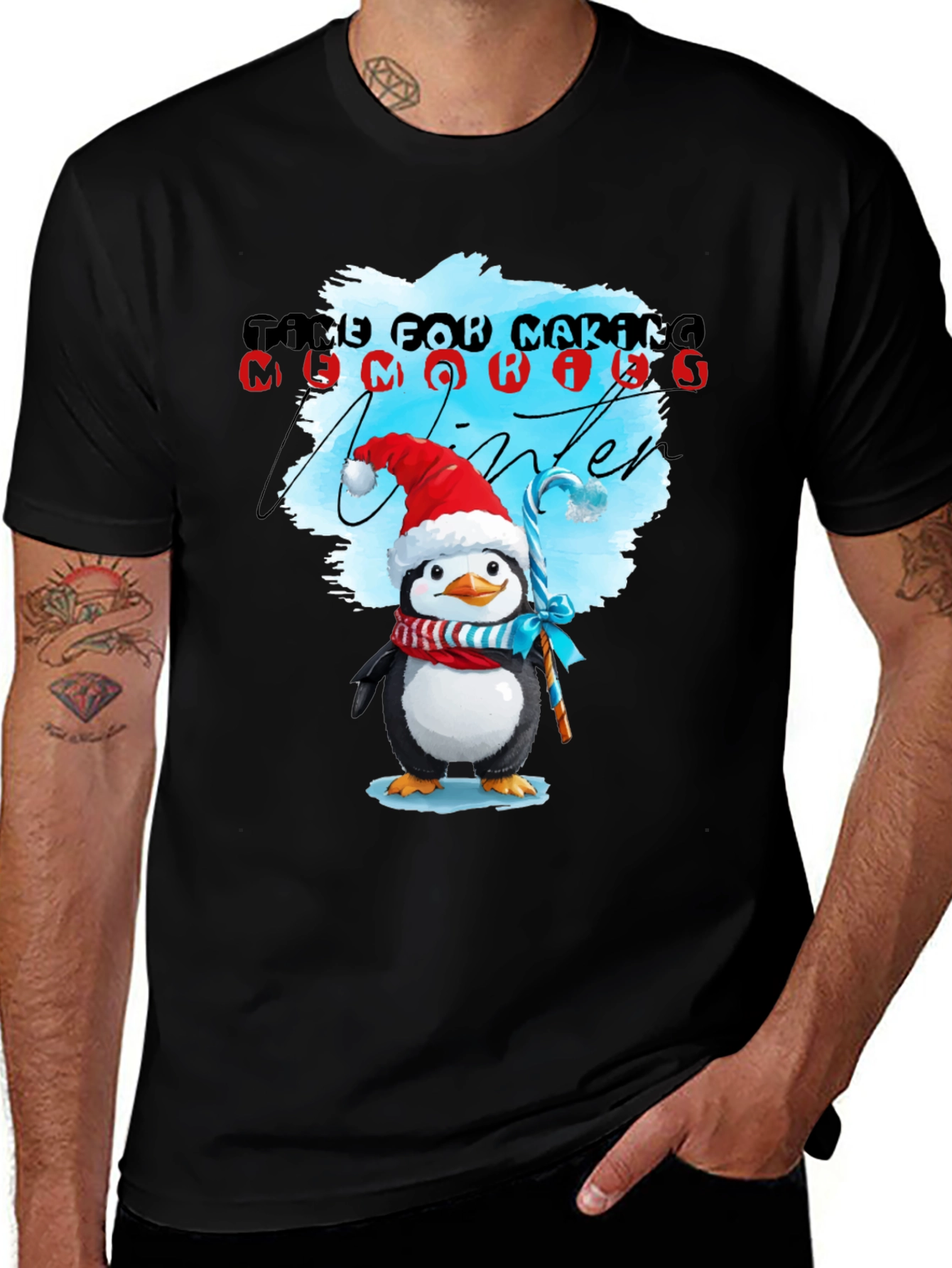 Variant 7 of Winter Penguin T-Shirt: Time for Making Memories