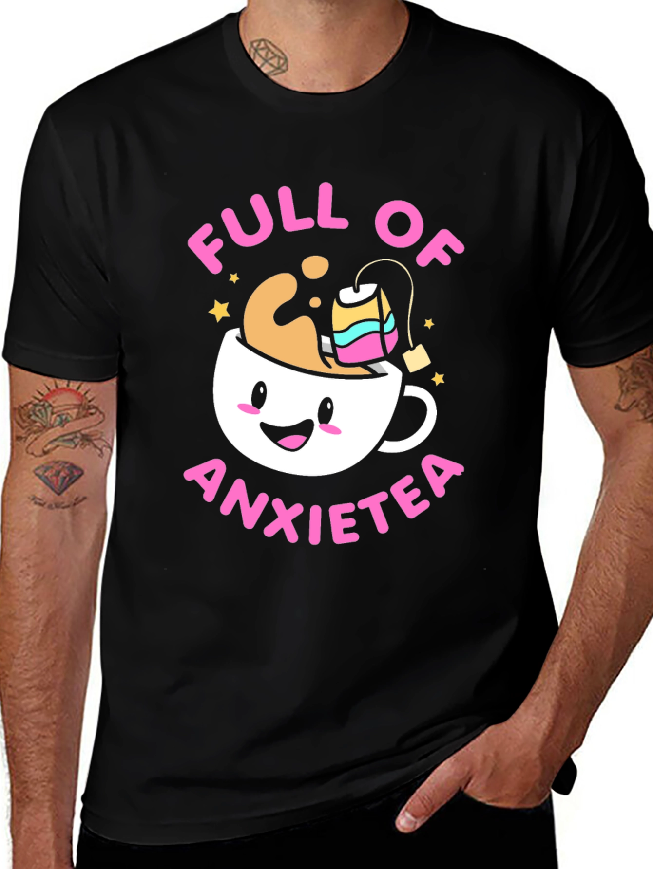 Variant 14 of Full of Anxietea Funny Graphic T-Shirt