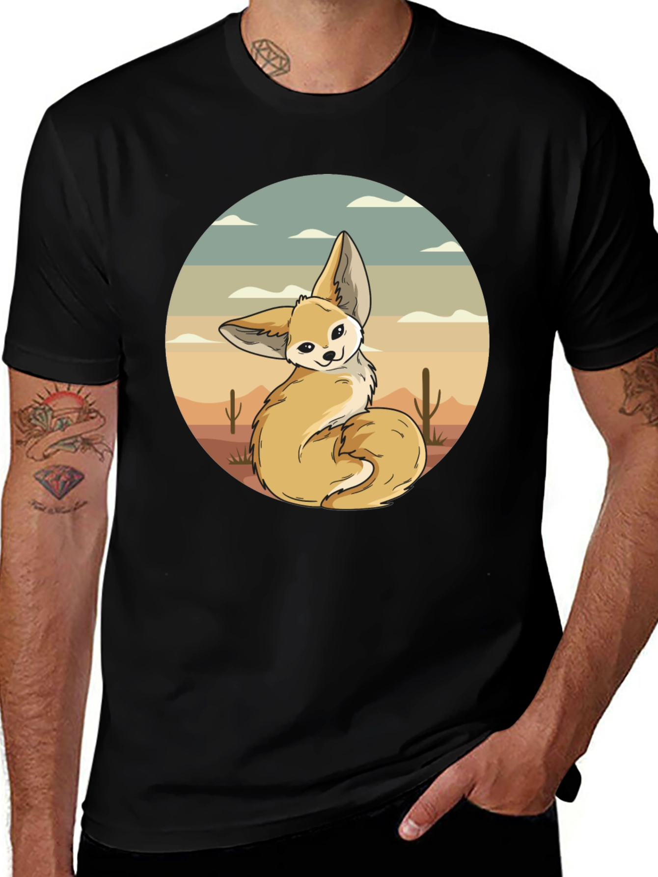 Variant 19 of Fennec Fox Desert T-Shirt - Cute Animal Graphic Tee