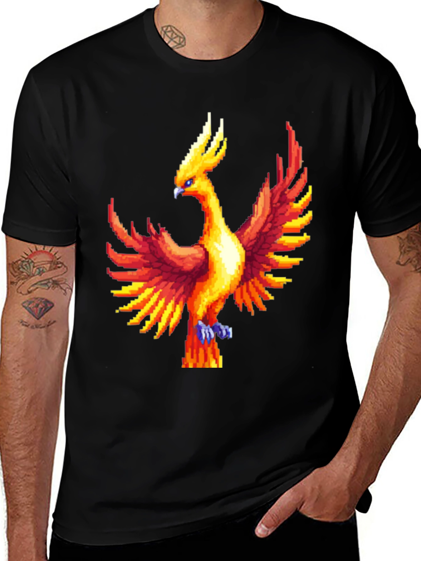 Variant 28 of Pixel Phoenix Graphic Tee