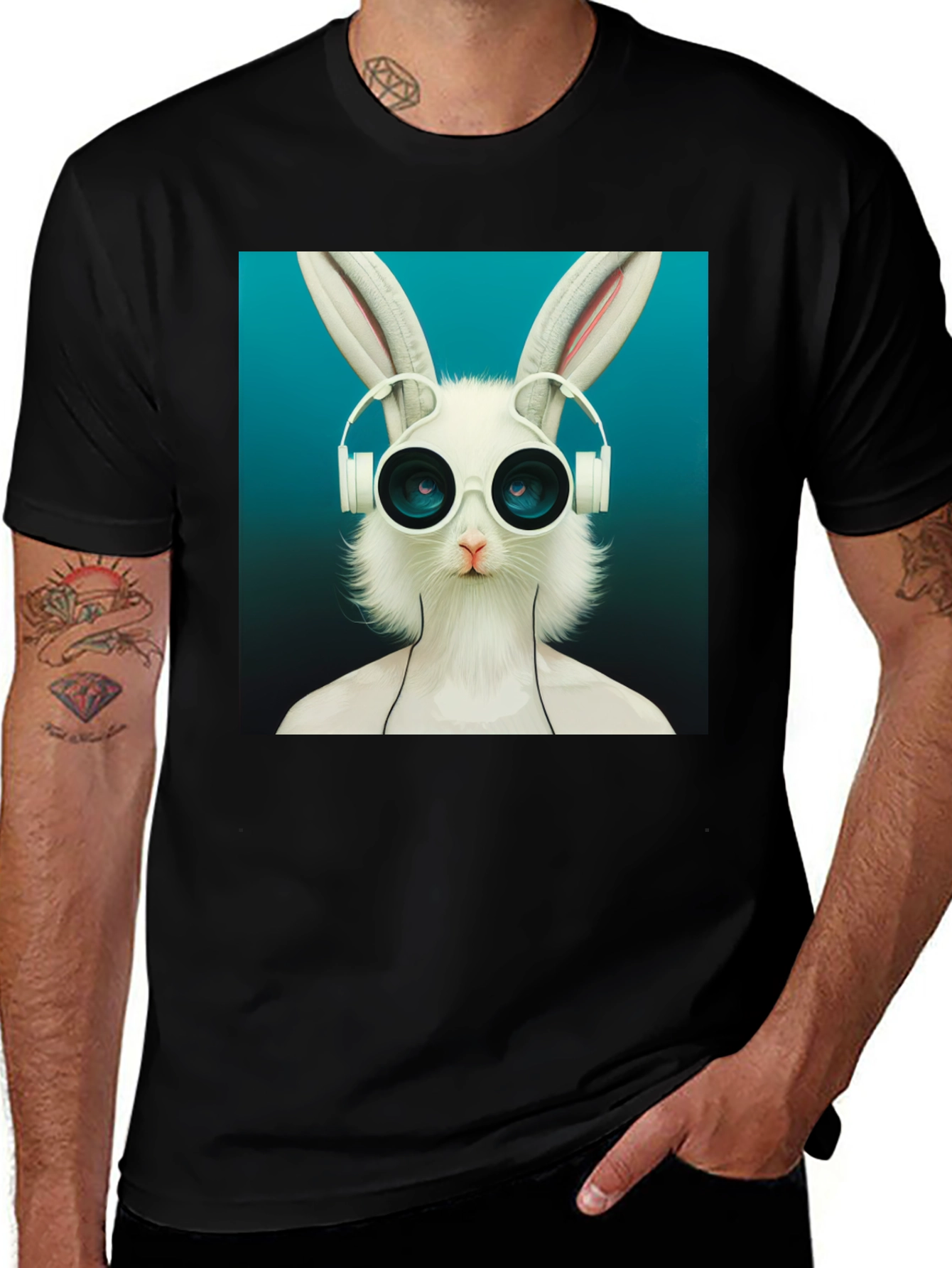 Variant 10 of Cool Rabbit Graphic Tee