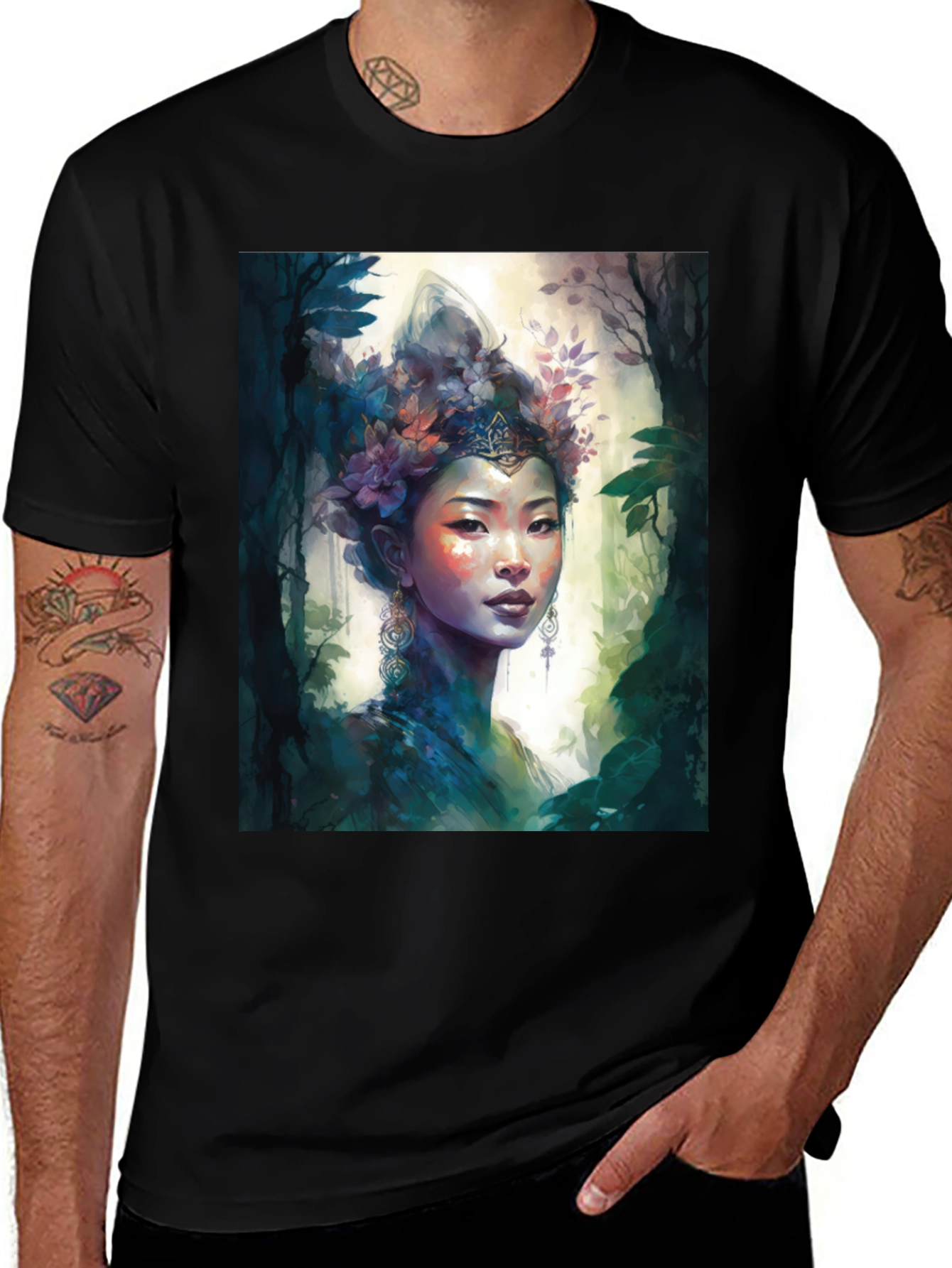 Mystic Asian Woman Graphic Tee