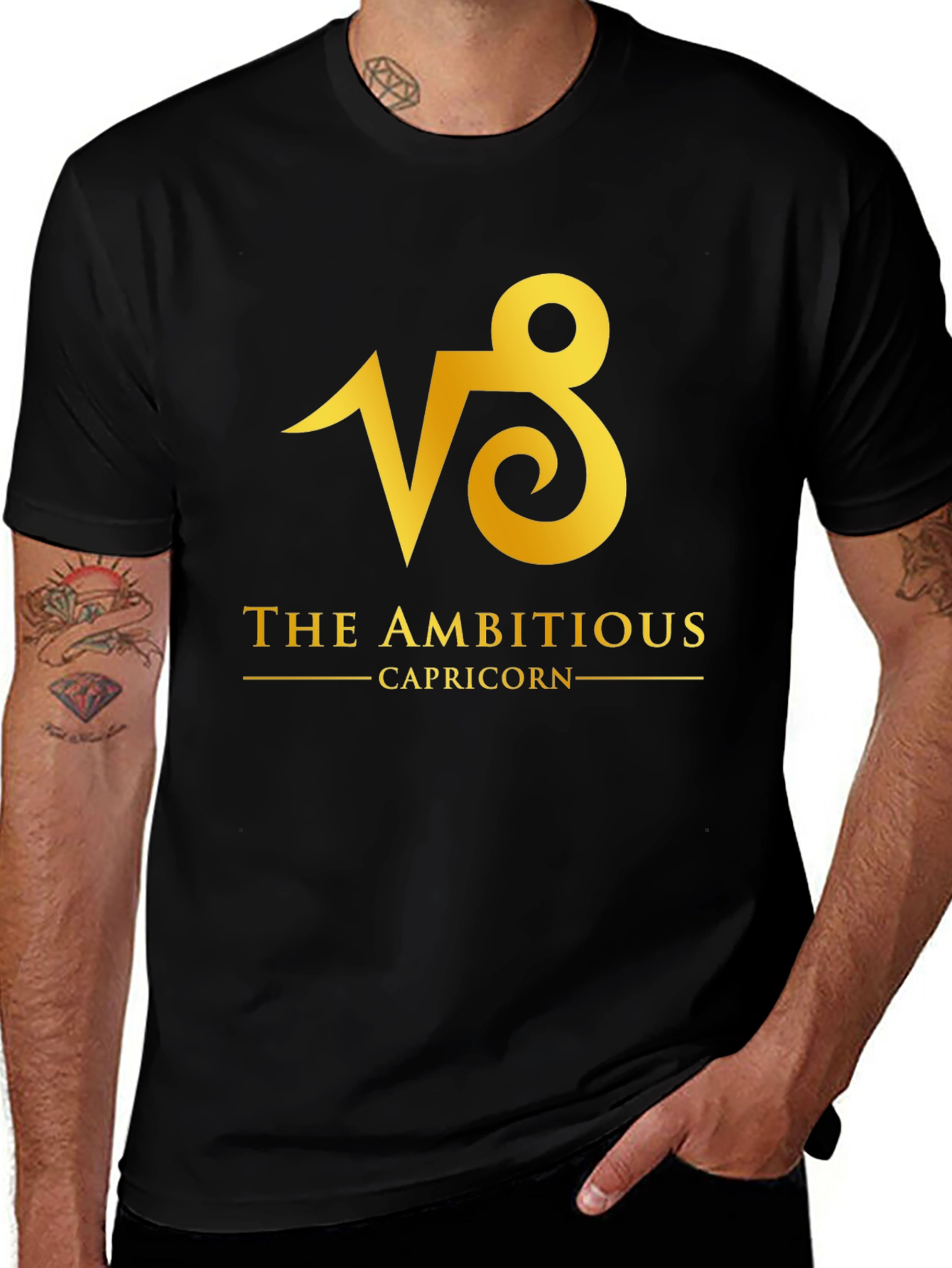 The Ambitious Capricorn Black T-Shirt