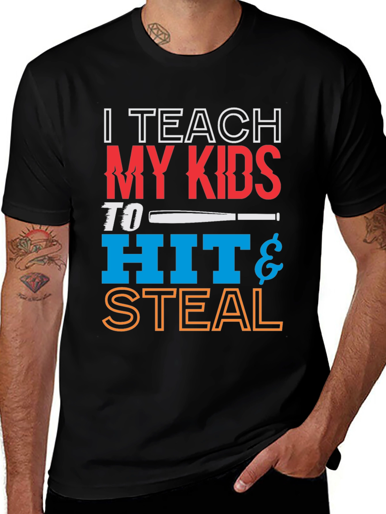 Variant 3 of I Teach My Kids To Hit & Steal T-Shirt