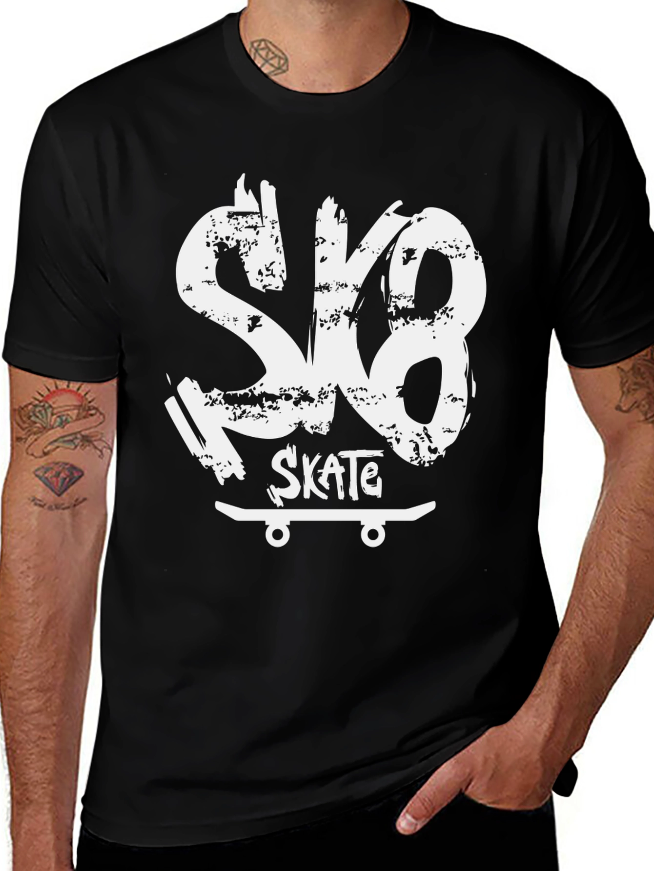 Variant 21 of Sk8 Skate Black Graphic T-Shirt