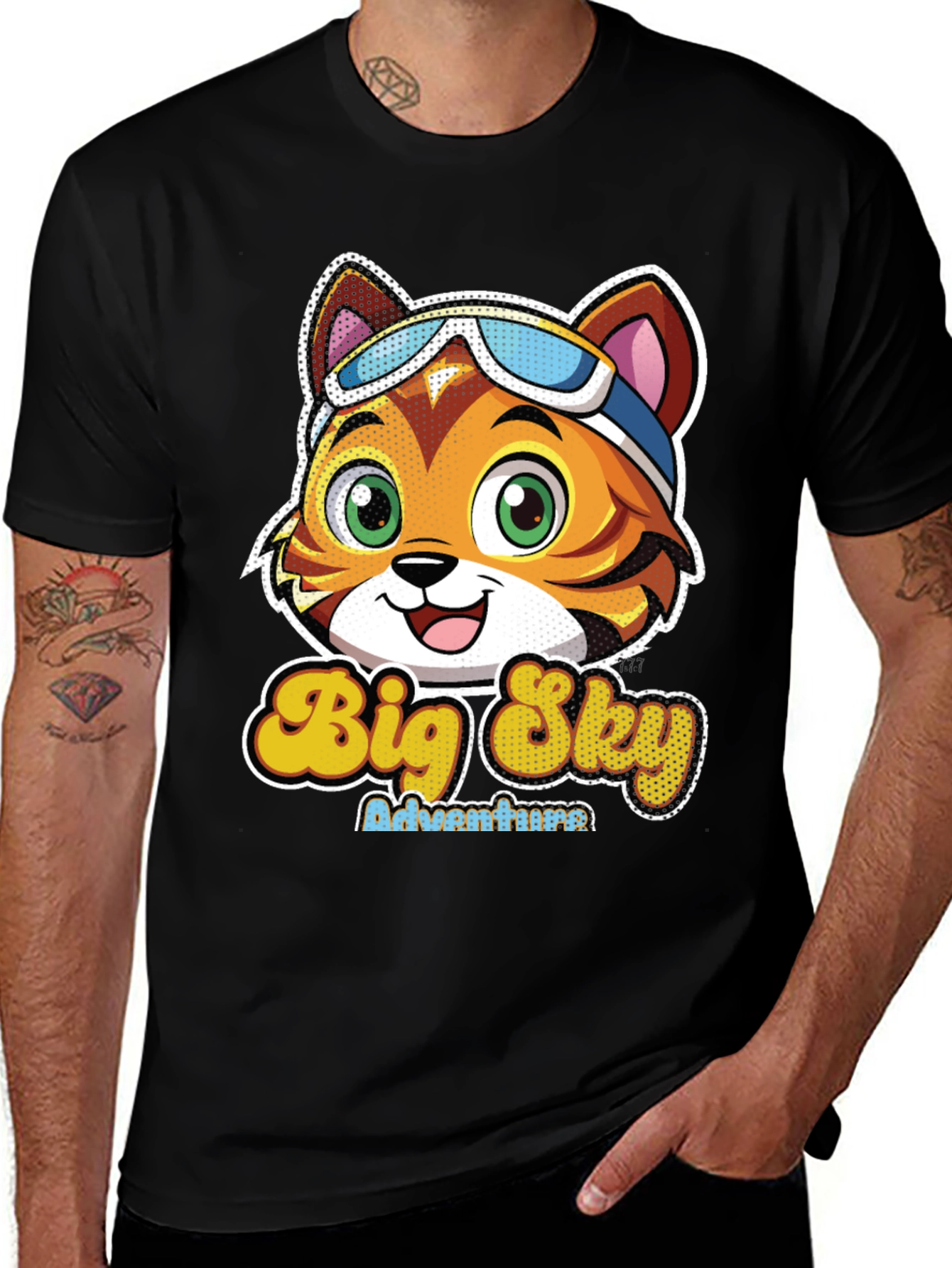 Variant 7 of Big Sky Adventures Cartoon Cat T-Shirt