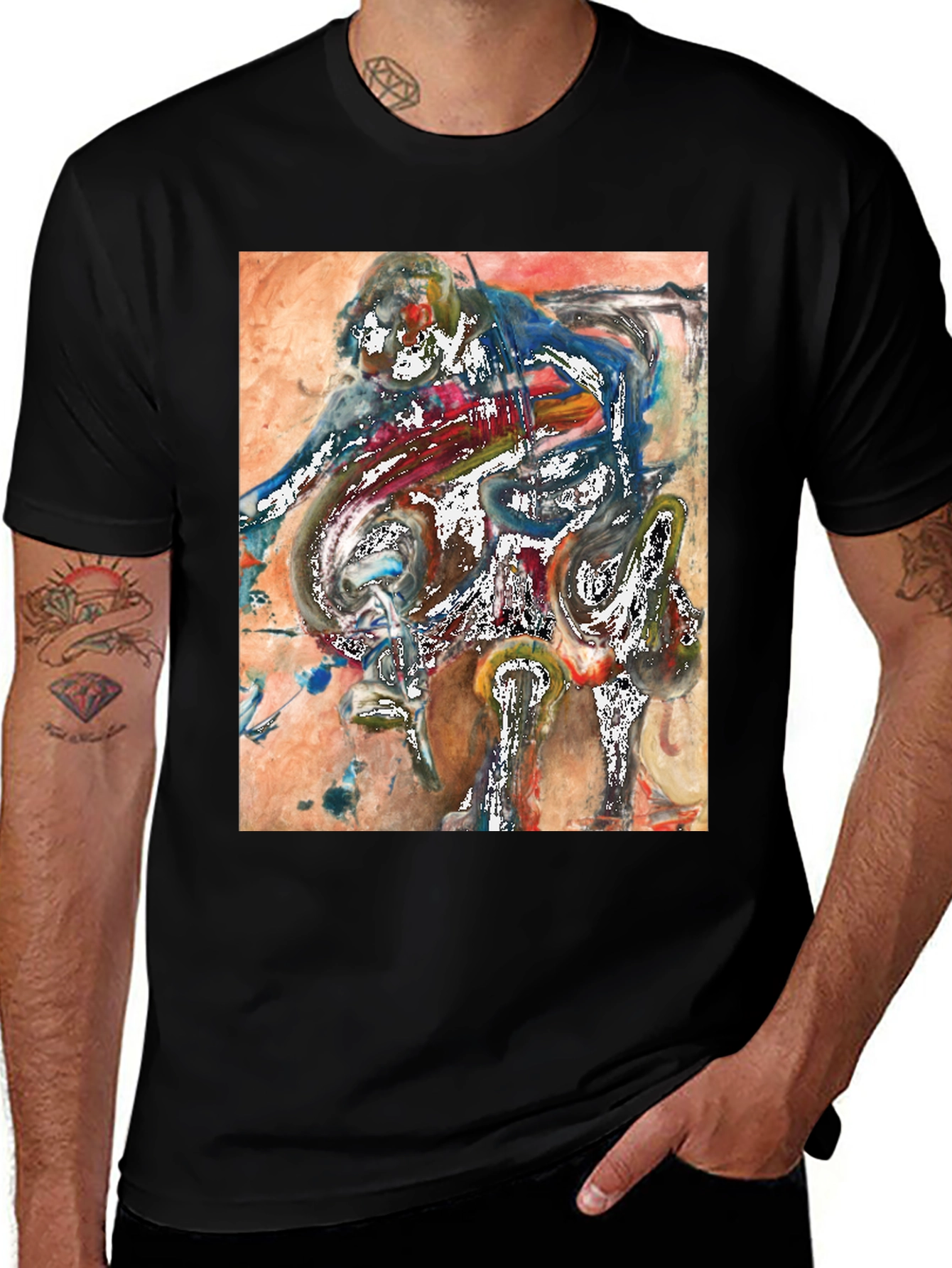Variant 13 of Abstract Art Graphic Tee - Unique Men's T-Shirt