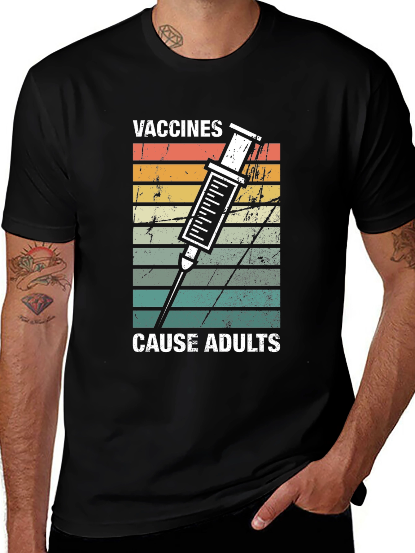 Variant 4 of Vaccines Cause Adults Graphic T-Shirt