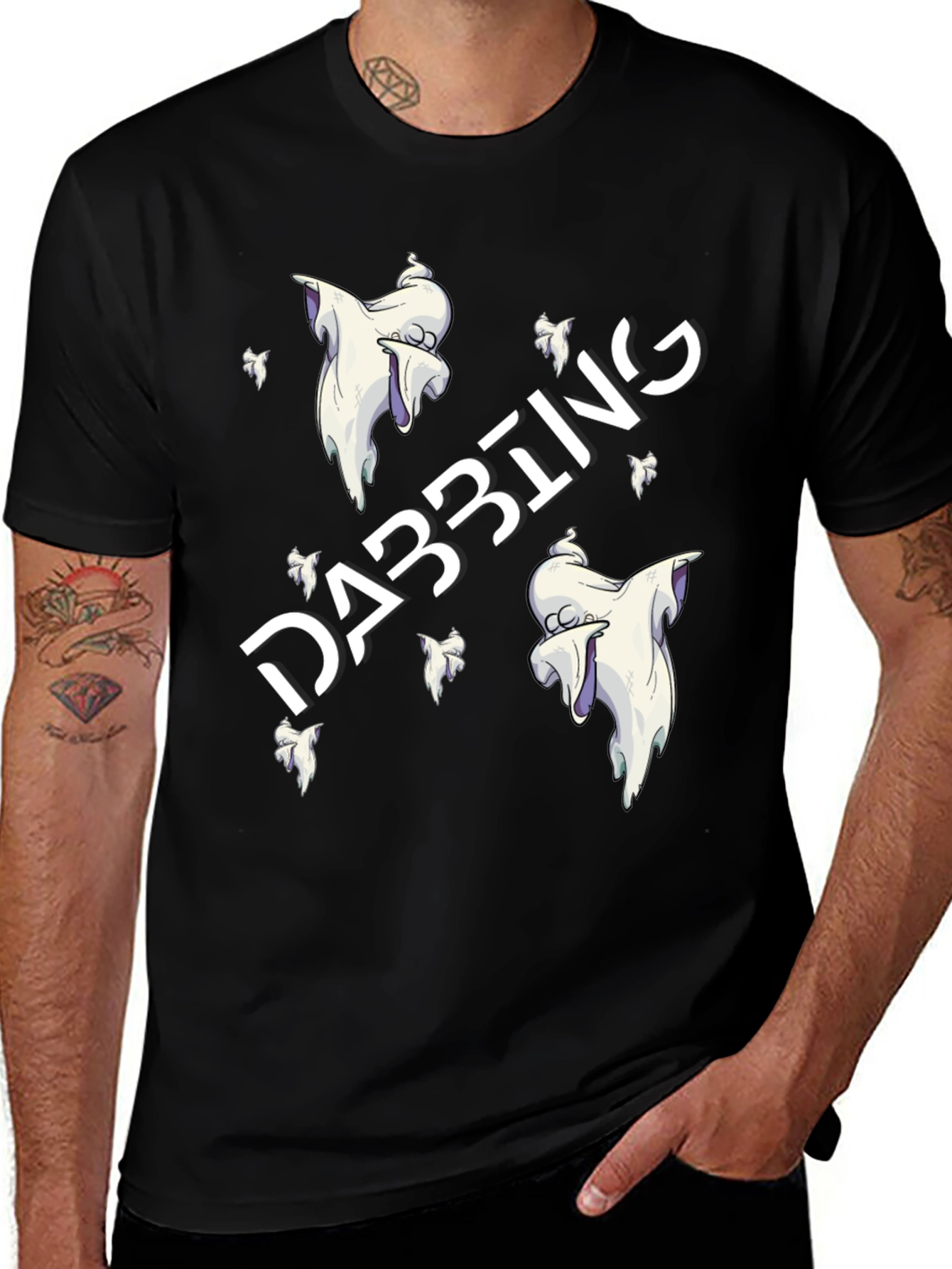 Variant 3 of Dabbing Ghost T-Shirt - Spooky Season Style!