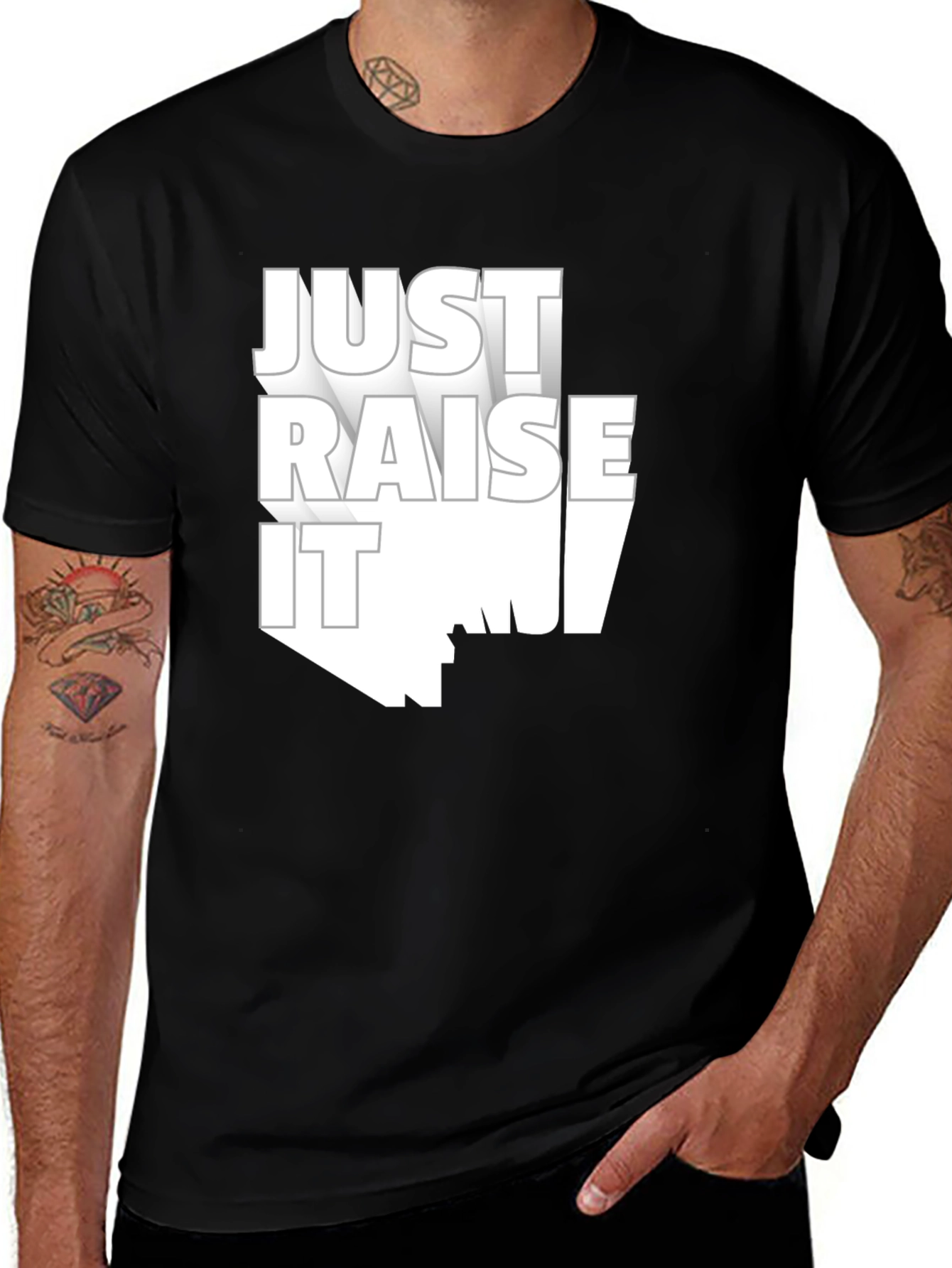 Variant 15 of Just Raise It Black Graphic Tee