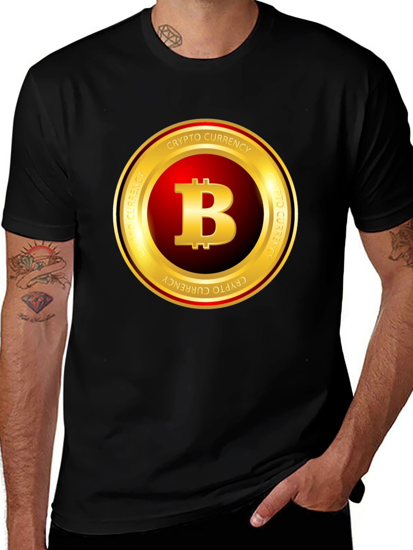 Variant 14 of Bitcoin Crypto Currency T-Shirt - Black