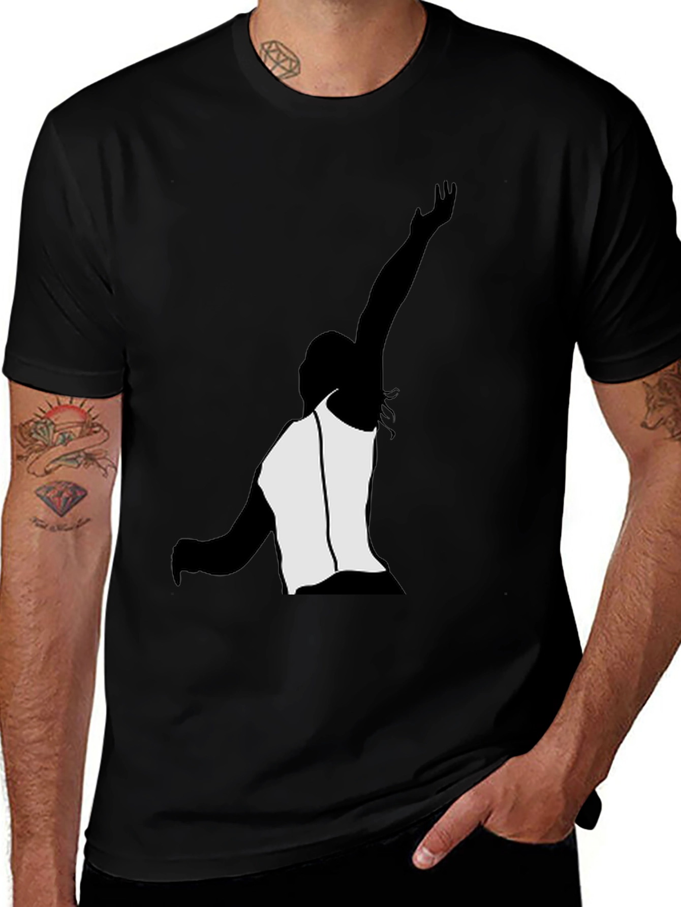 Variant 9 of Silhouette Graphic Tee - Black