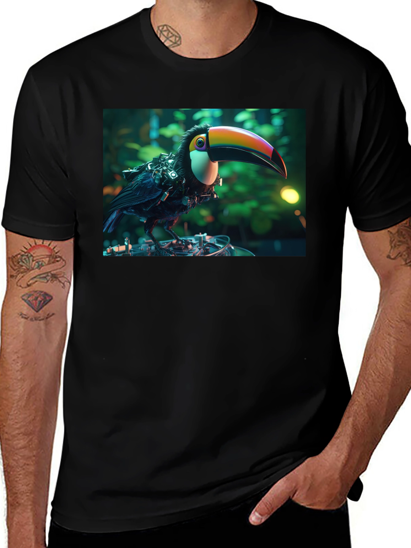 Variant 6 of Cyber Toucan T-Shirt - Unique Graphic Print