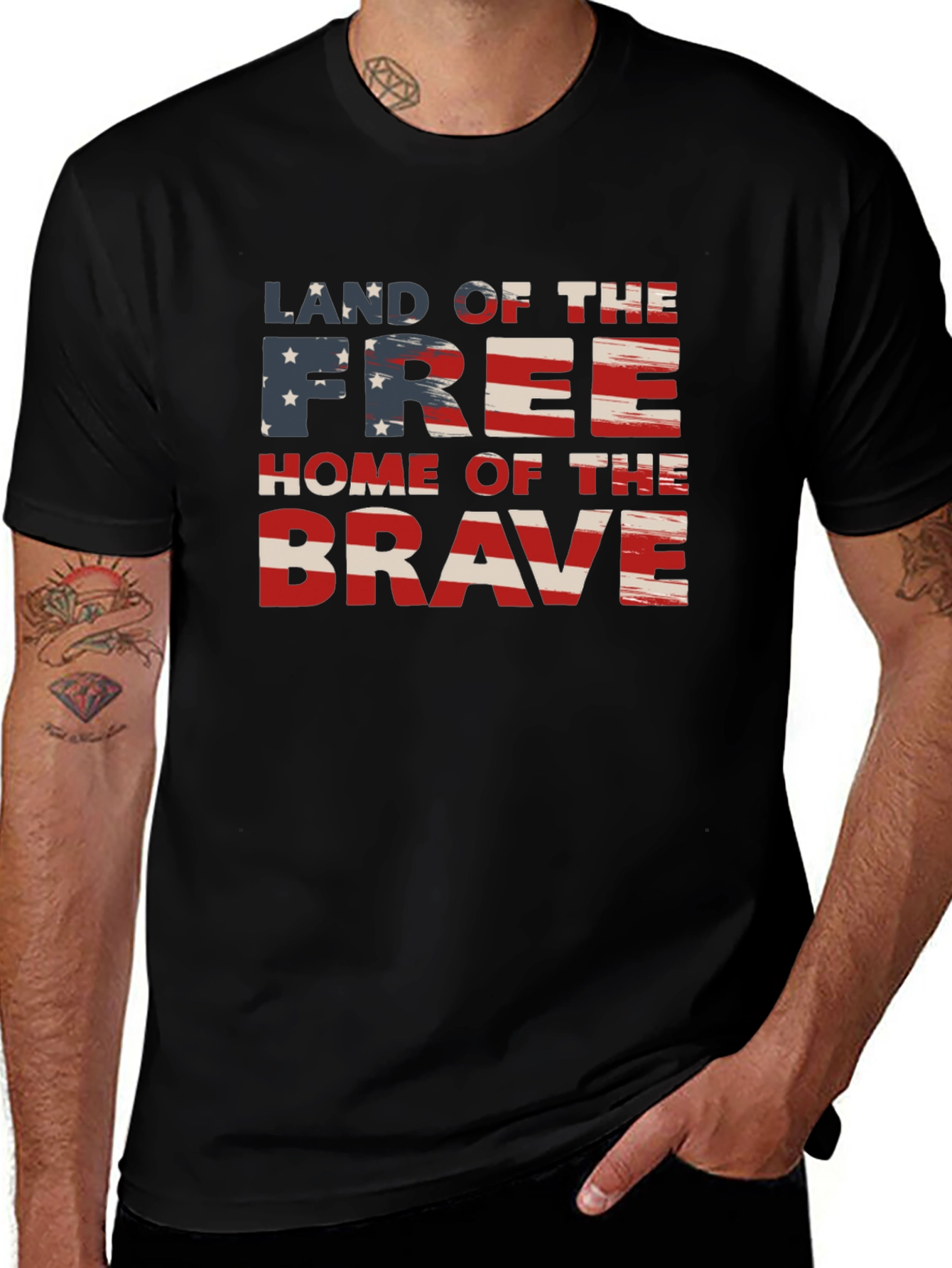 Patriotic Land of the Free Graphic Tee