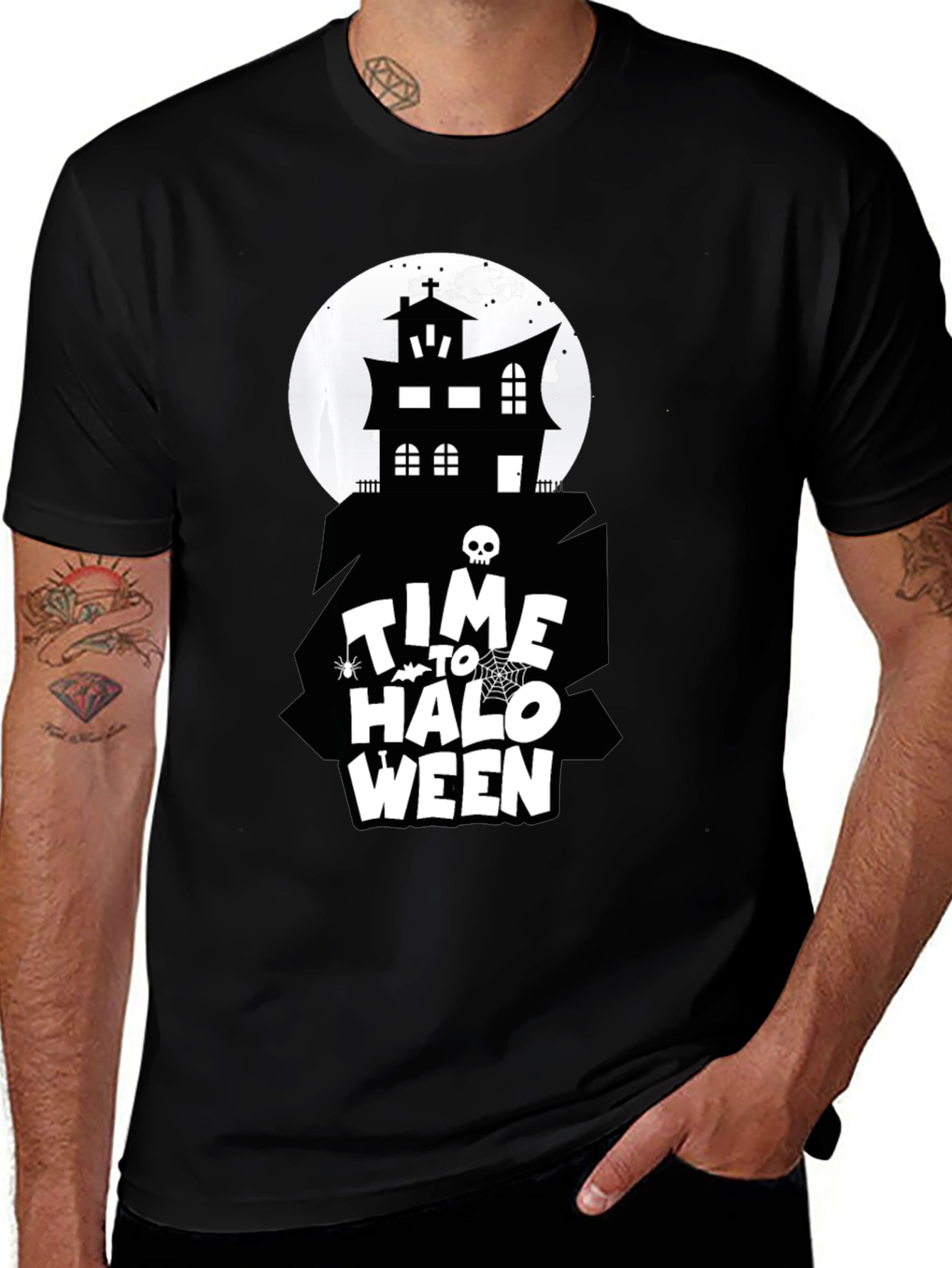 Halloween Time T-Shirt - Spooky Haunted House Tee