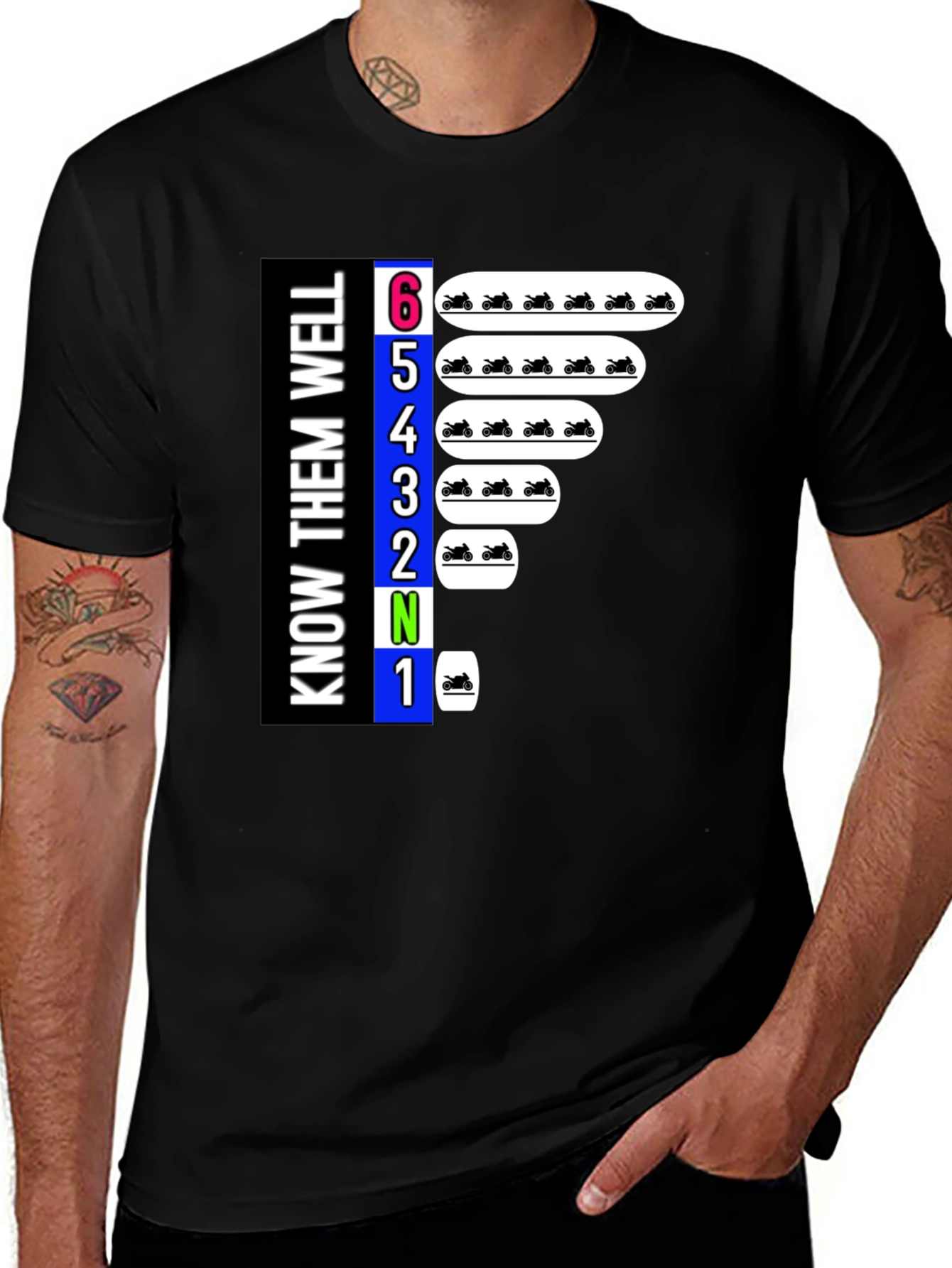 Know Them Well Motorcycle Gear T-Shirt