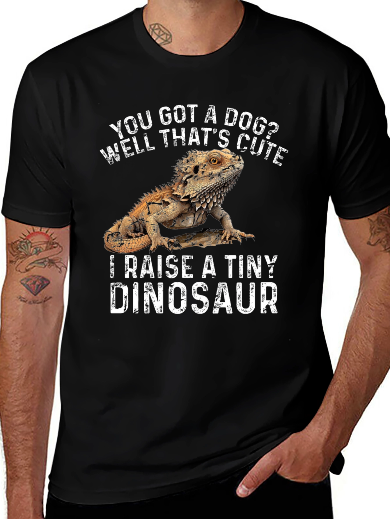 Variant 28 of Bearded Dragon T-Shirt - I Raise a Tiny Dinosaur