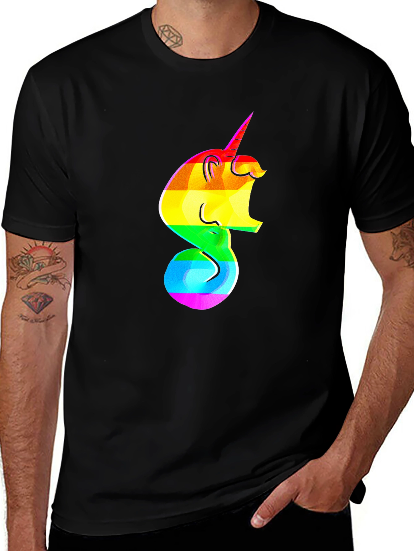 Variant 2 of Rainbow Unicorn Graphic Tee - Pride