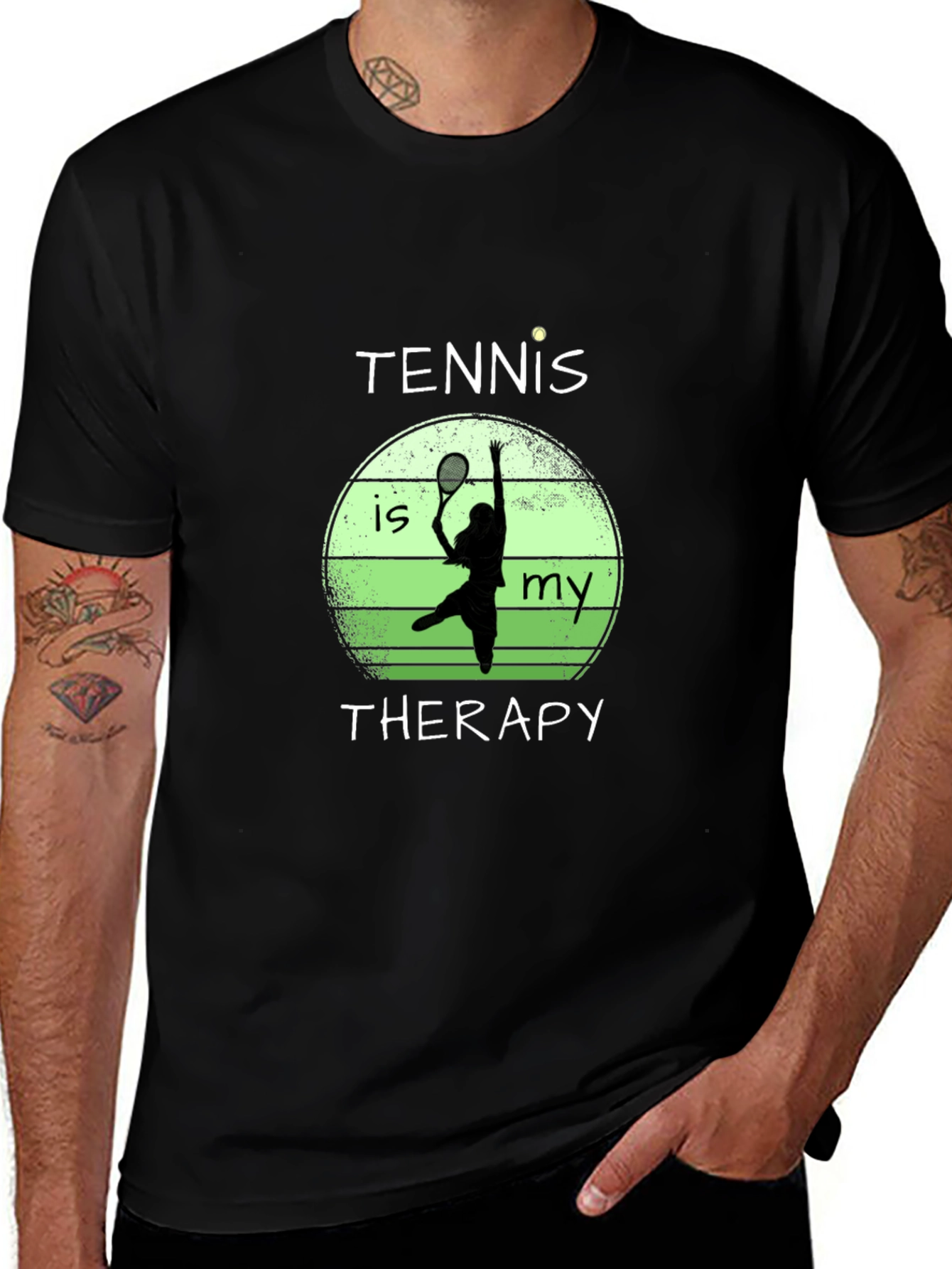 Variant 26 of Tennis Therapy T-Shirt - Stylish Sport Tee