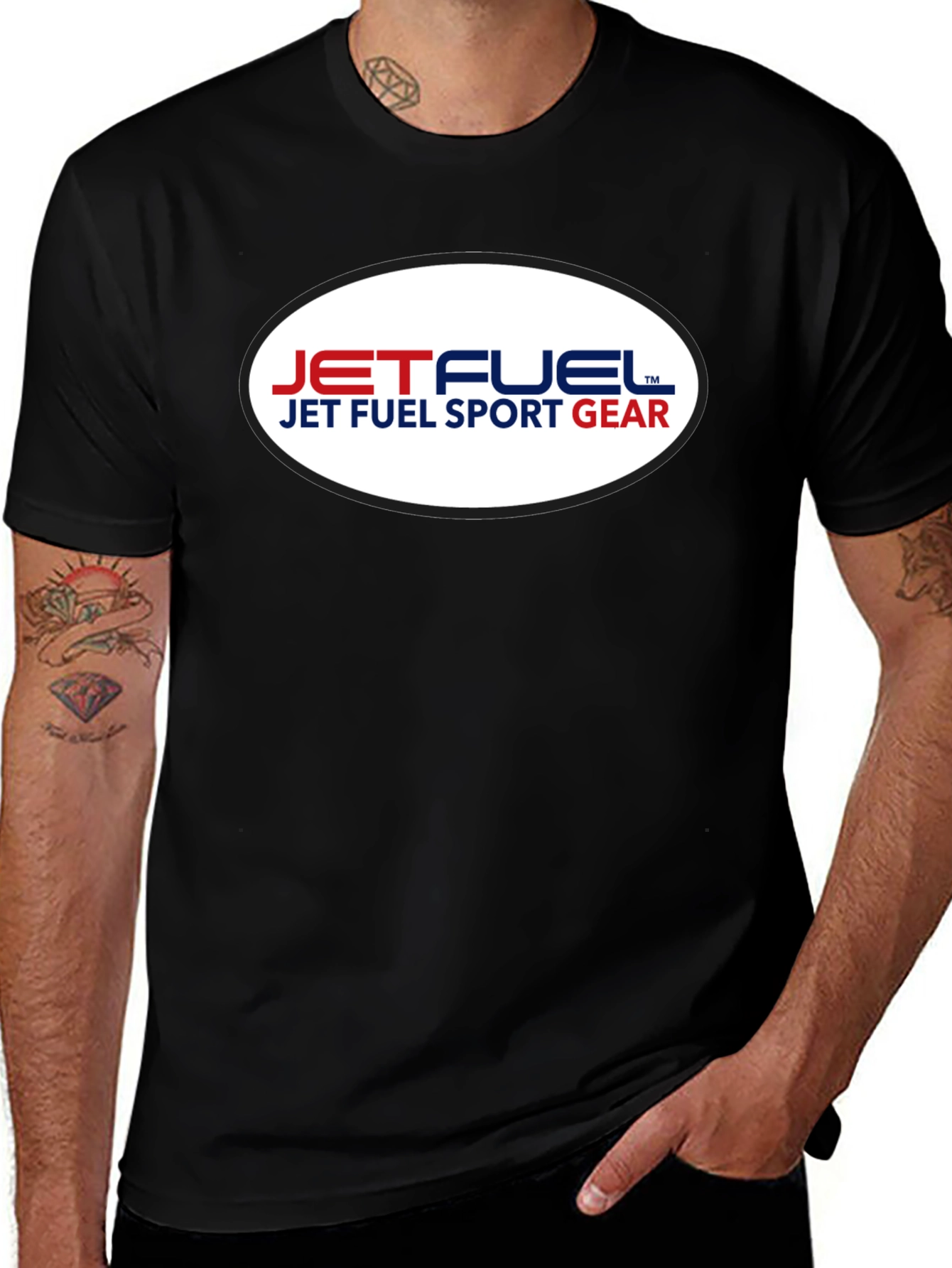 Variant 9 of Jet Fuel Sport Gear Black T-Shirt