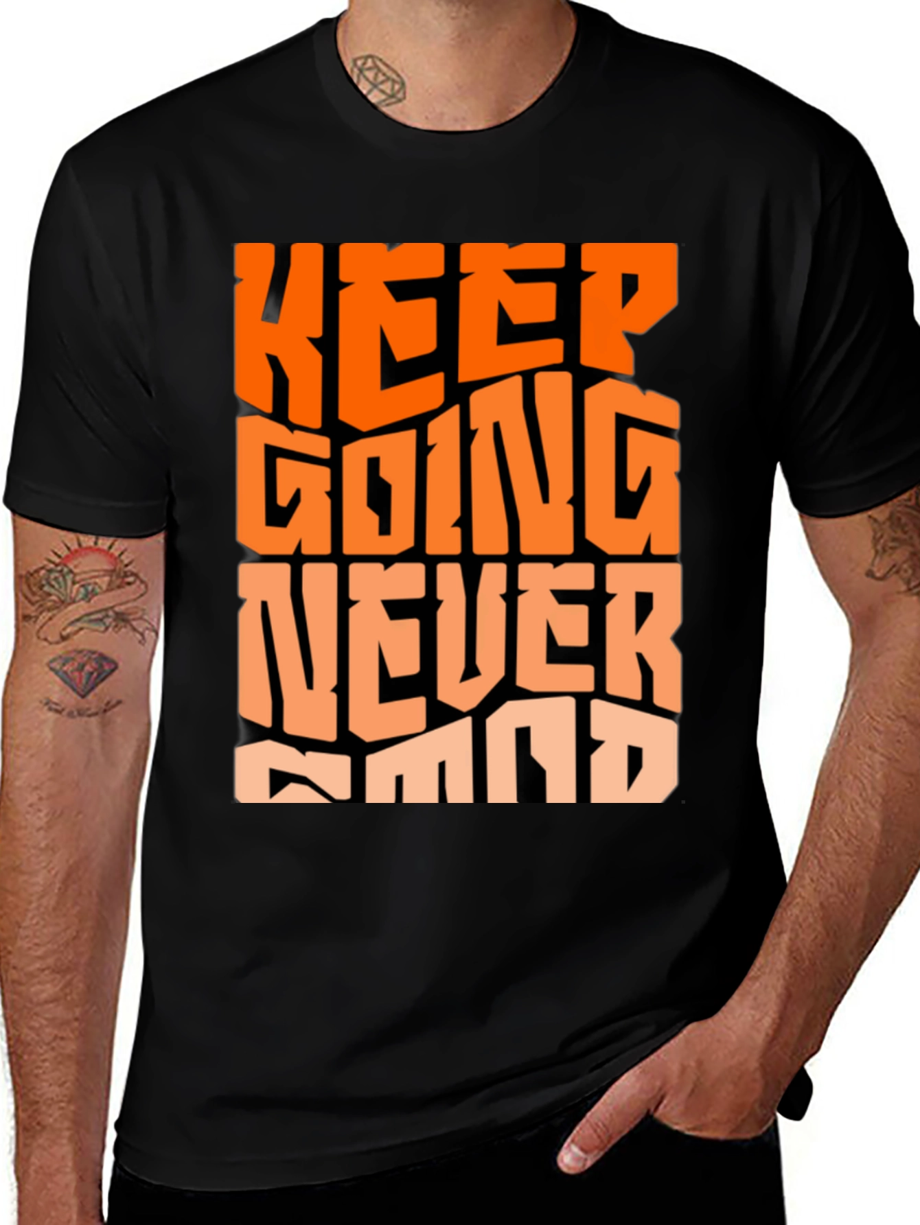 Keep Going Never Mind Graphic Tee