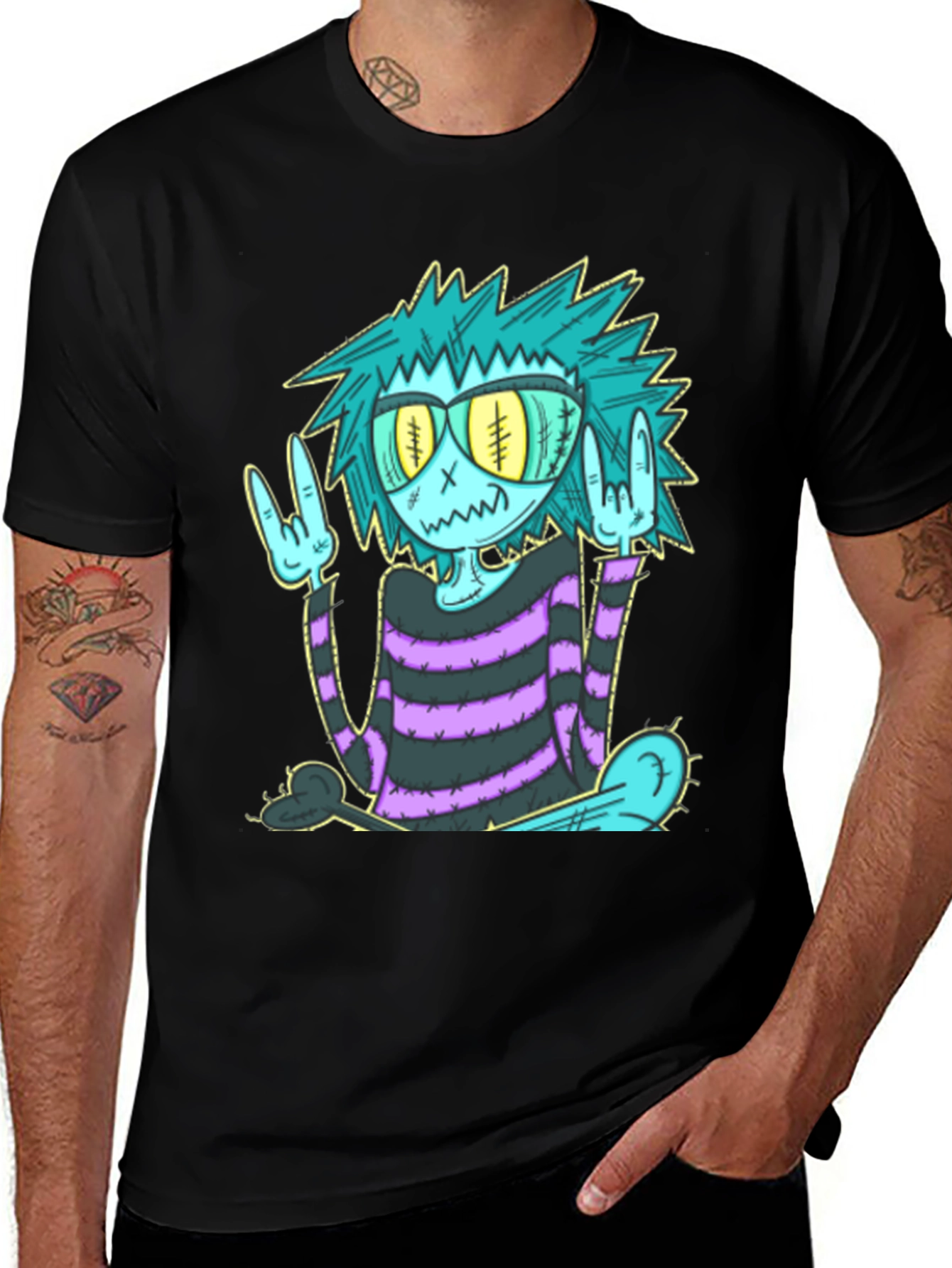 Variant 16 of Cool Cartoon Monster Graphic T-Shirt