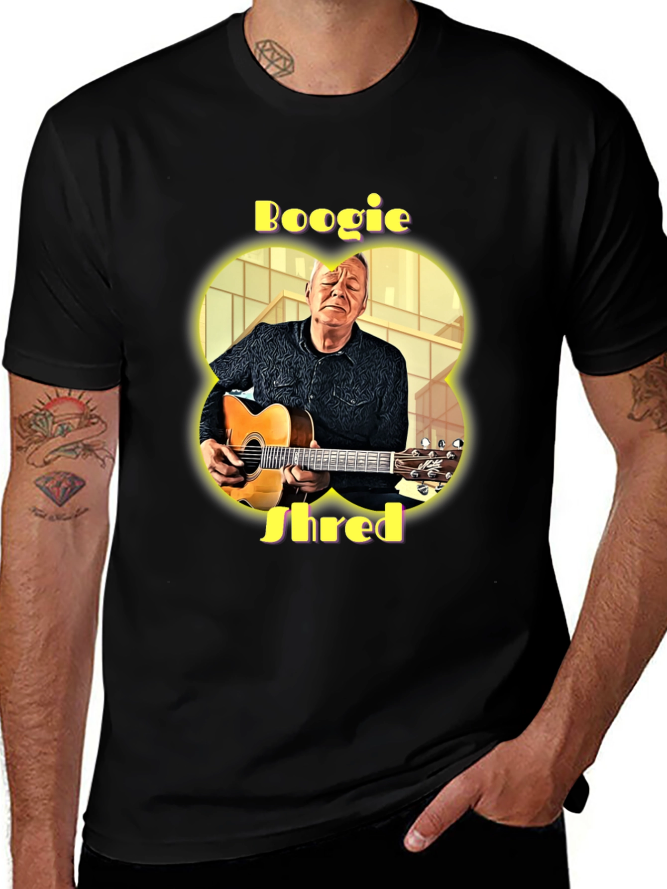 Variant 30 of Boogie Shred Guitarist Graphic T-Shirt