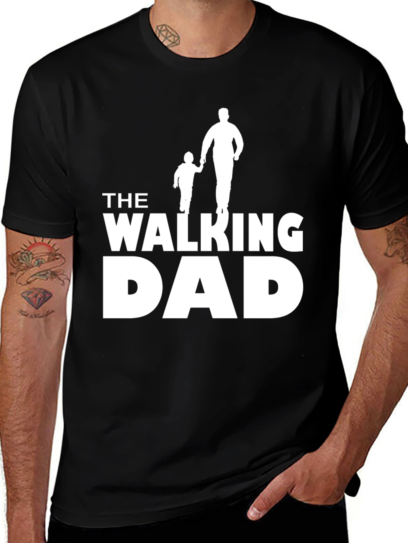 Variant 7 of The Walking Dad Graphic Tee - Father's Day Gift