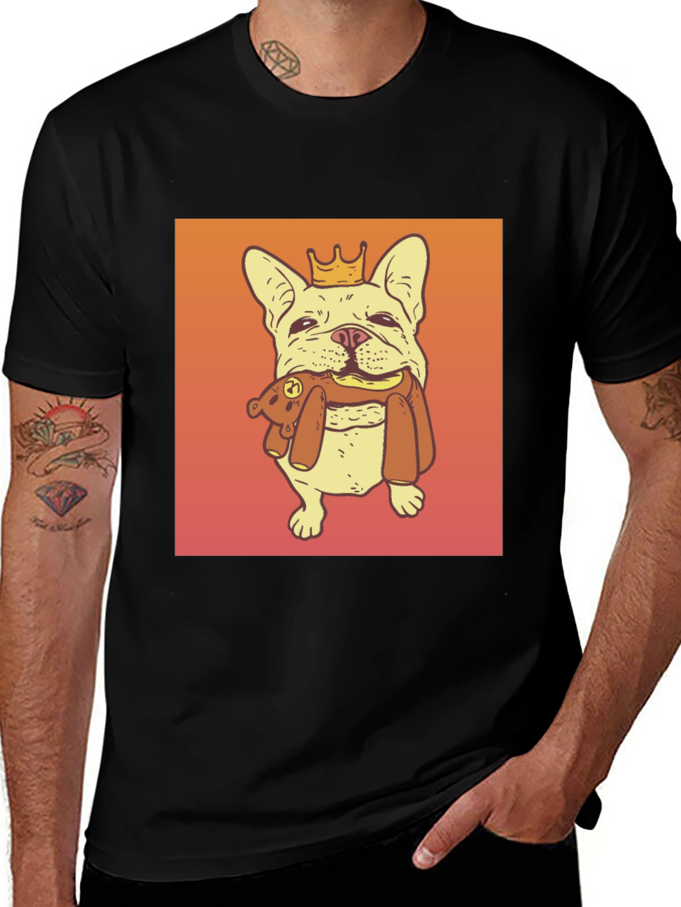 Variant 18 of Dog King Graphic Tee - Men's Black T-Shirt