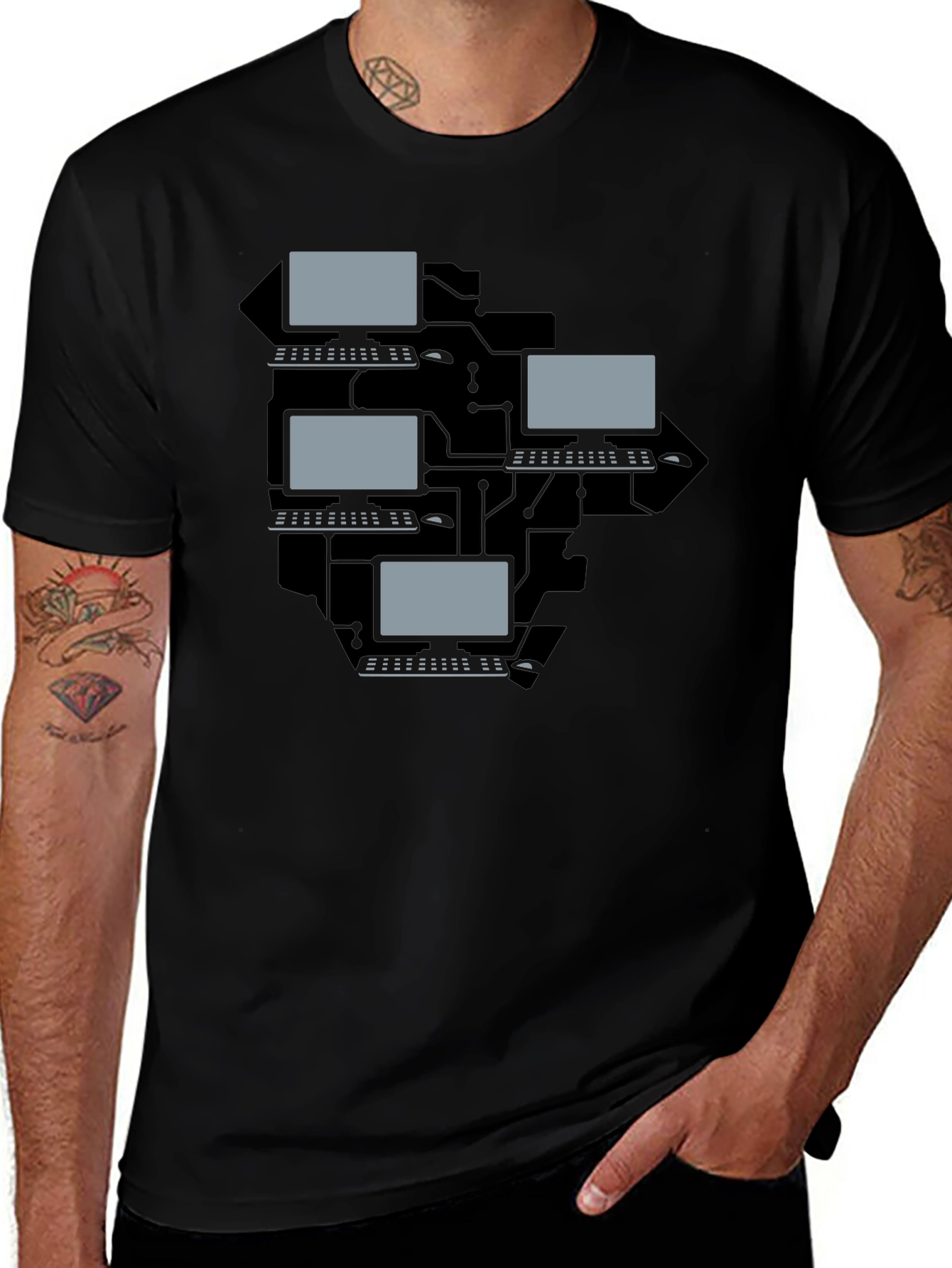 Networked Computer Graphic T-Shirt
