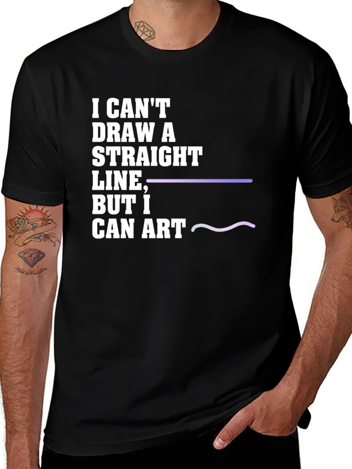 I Can't Draw a Straight Line T-Shirt
