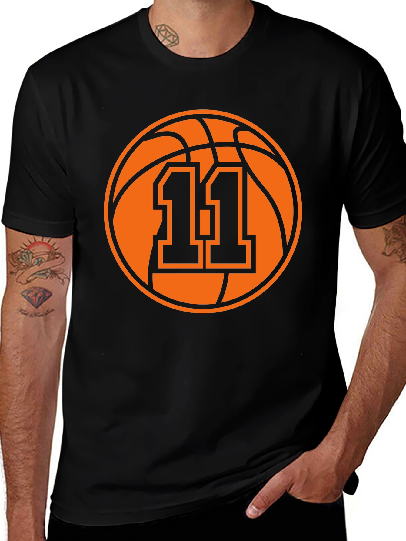 Variant 17 of Basketball Number 11 Graphic Tee