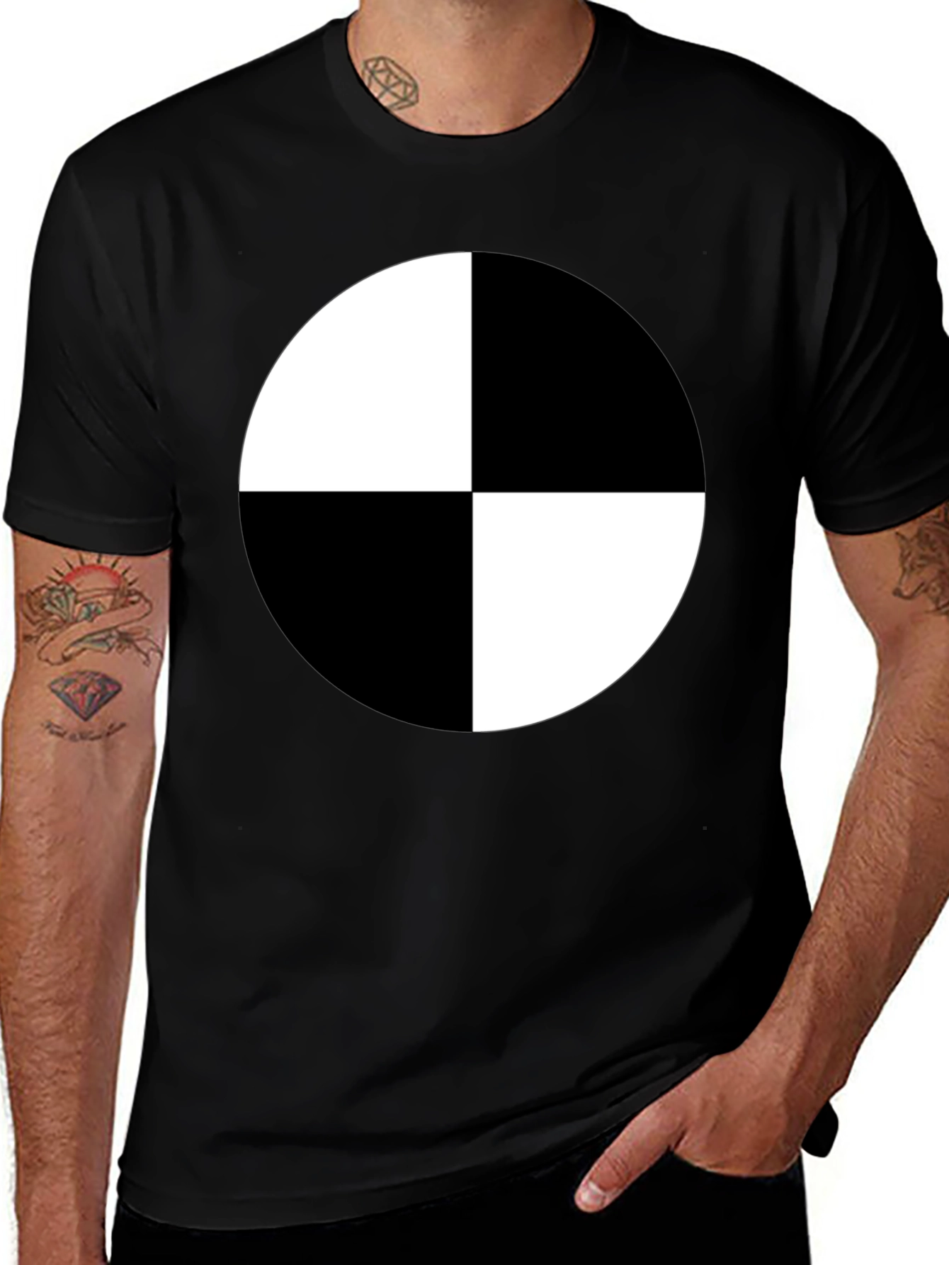 Variant 23 of Target T-Shirt, Black and White Graphic Tee