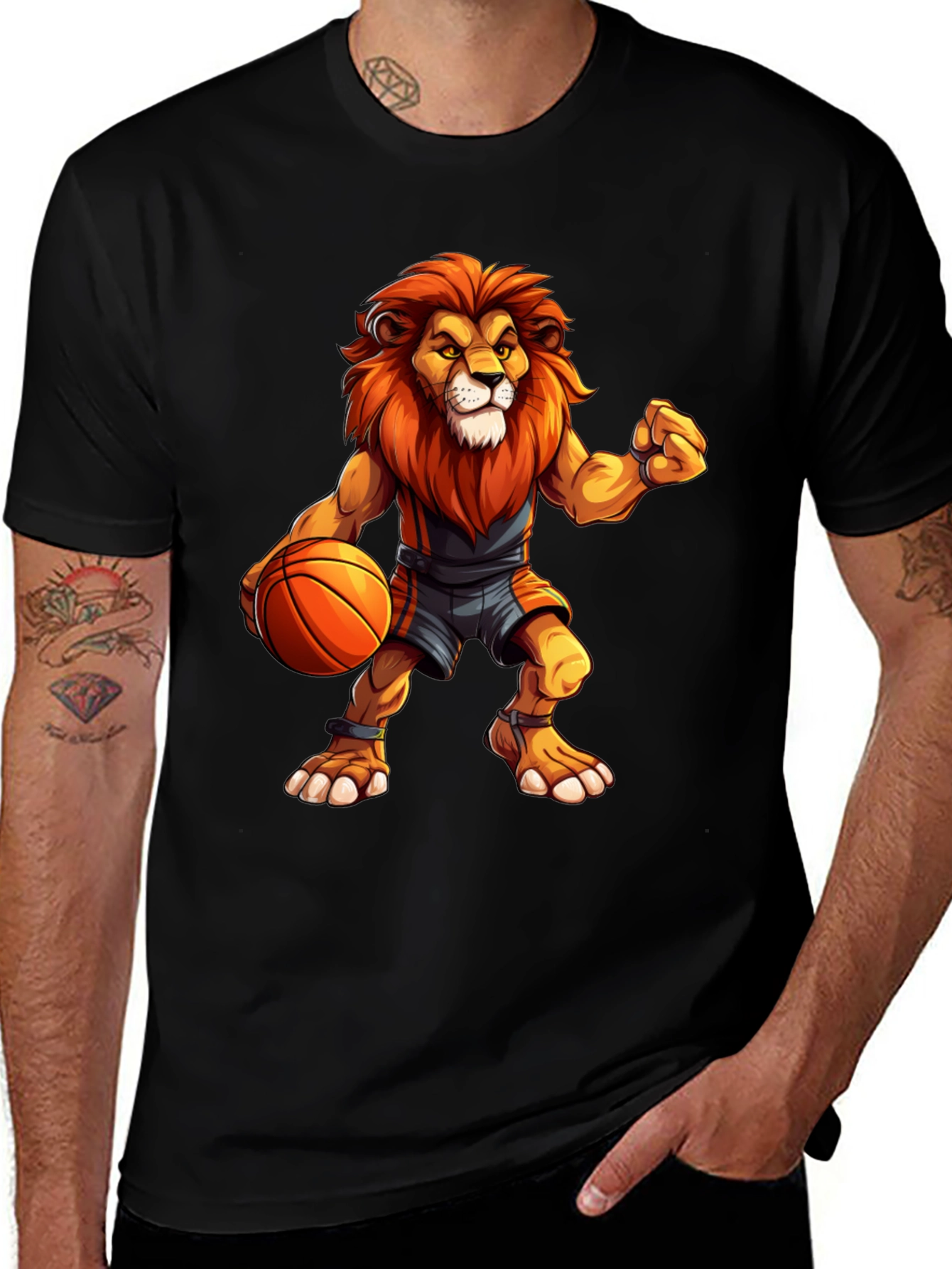 Variant 21 of Basketball Lion Graphic T-Shirt